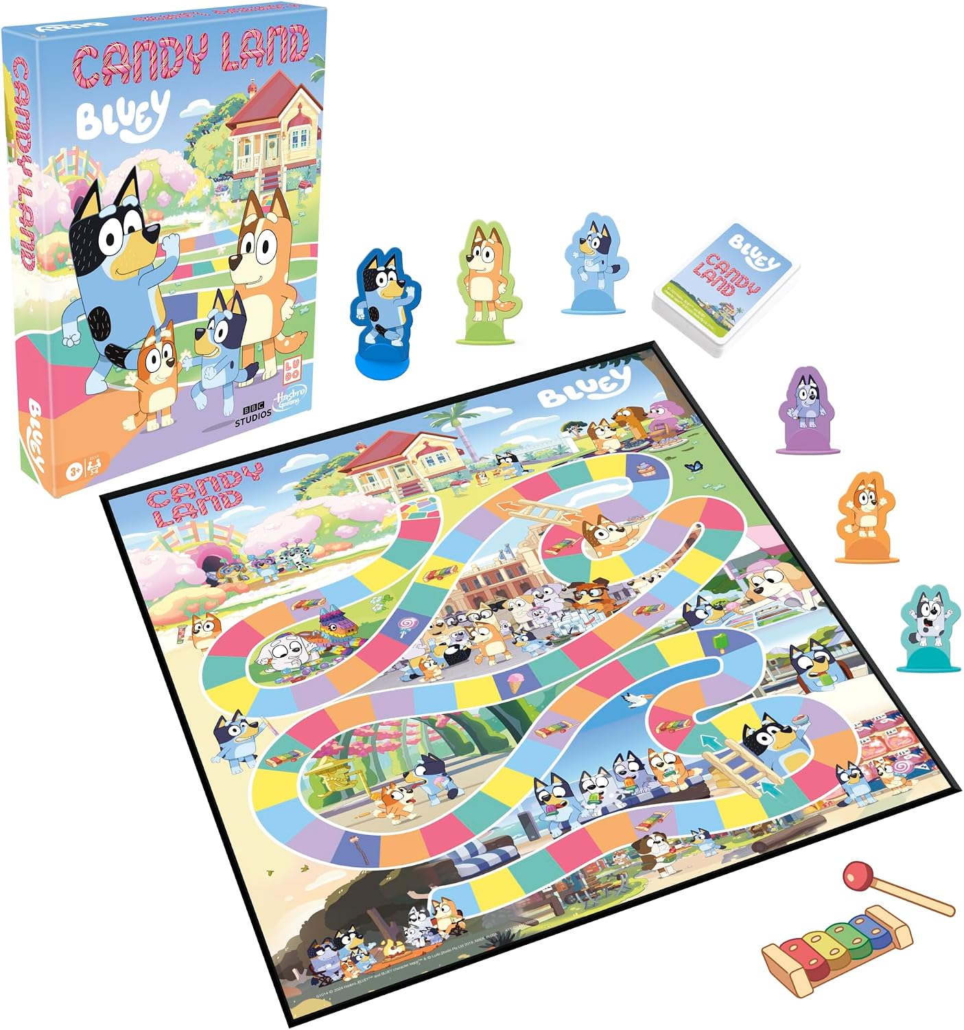 HotHasbro Gaming Candy Land Bluey Edition Board Game | Ages 3 and Up | 2-6 Players | Play as Dad, Mum, Bluey, Bingo, Muffin, or Socks | Preschool Games | Kids Gifts (Amazon Exclusive)