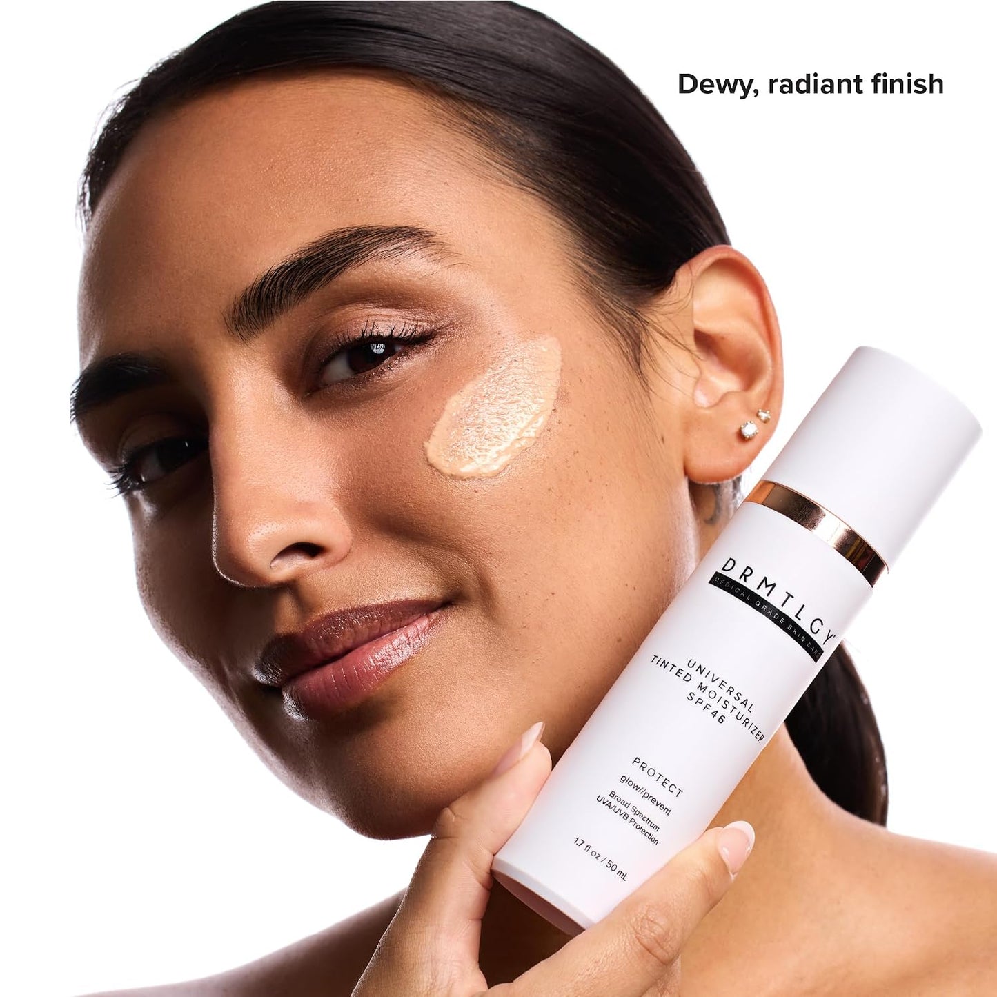 HotDRMTLGY Universal Tinted Moisturizer SPF 46 – Hydrating Dewy Tinted Sunscreen for Face with Zinc Oxide & Octinoxate – Niacinamide & Hyaluronic Acid – Broad Spectrum Lightweight Daily SPF, 1.7 oz