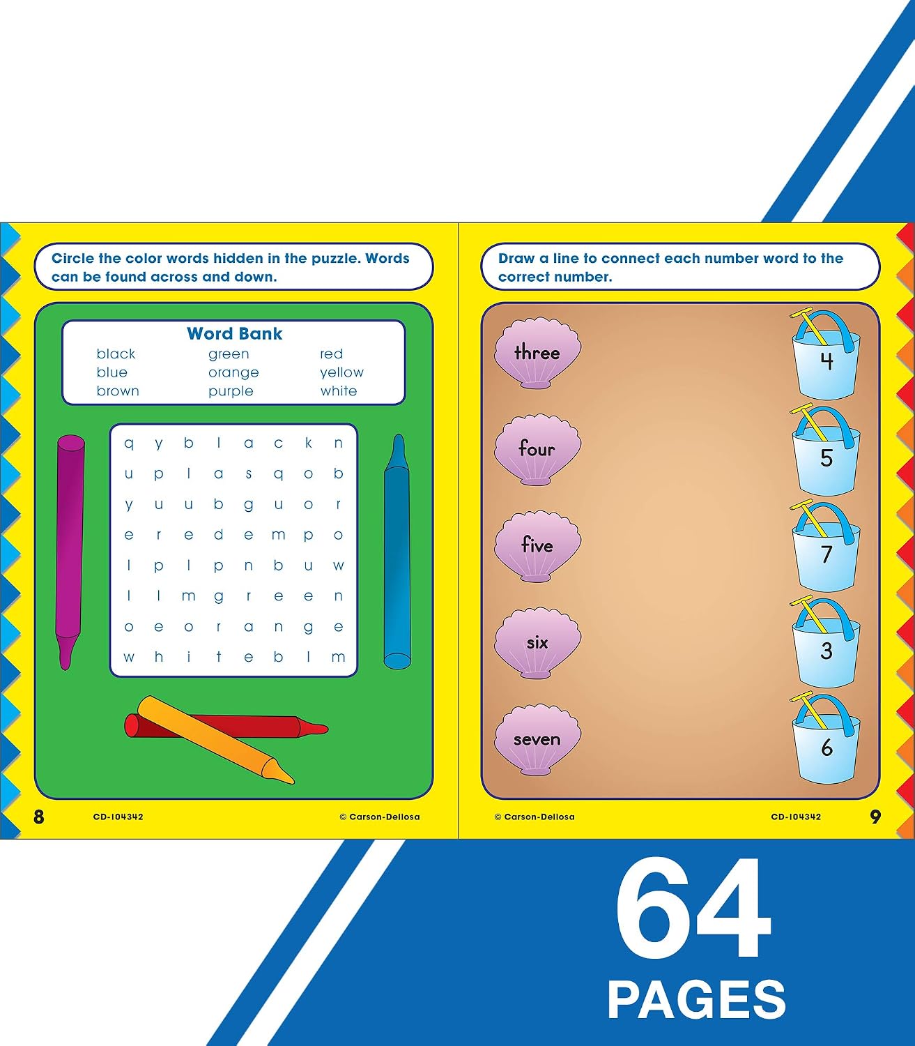 Hot Carson Dellosa Beginning Reading Book, Kindergarten Workbook With Sight Words, Vocabulary, Phonics, and Sequencing Practice, Classroom or Homeschool Curriculum (Volume 3)