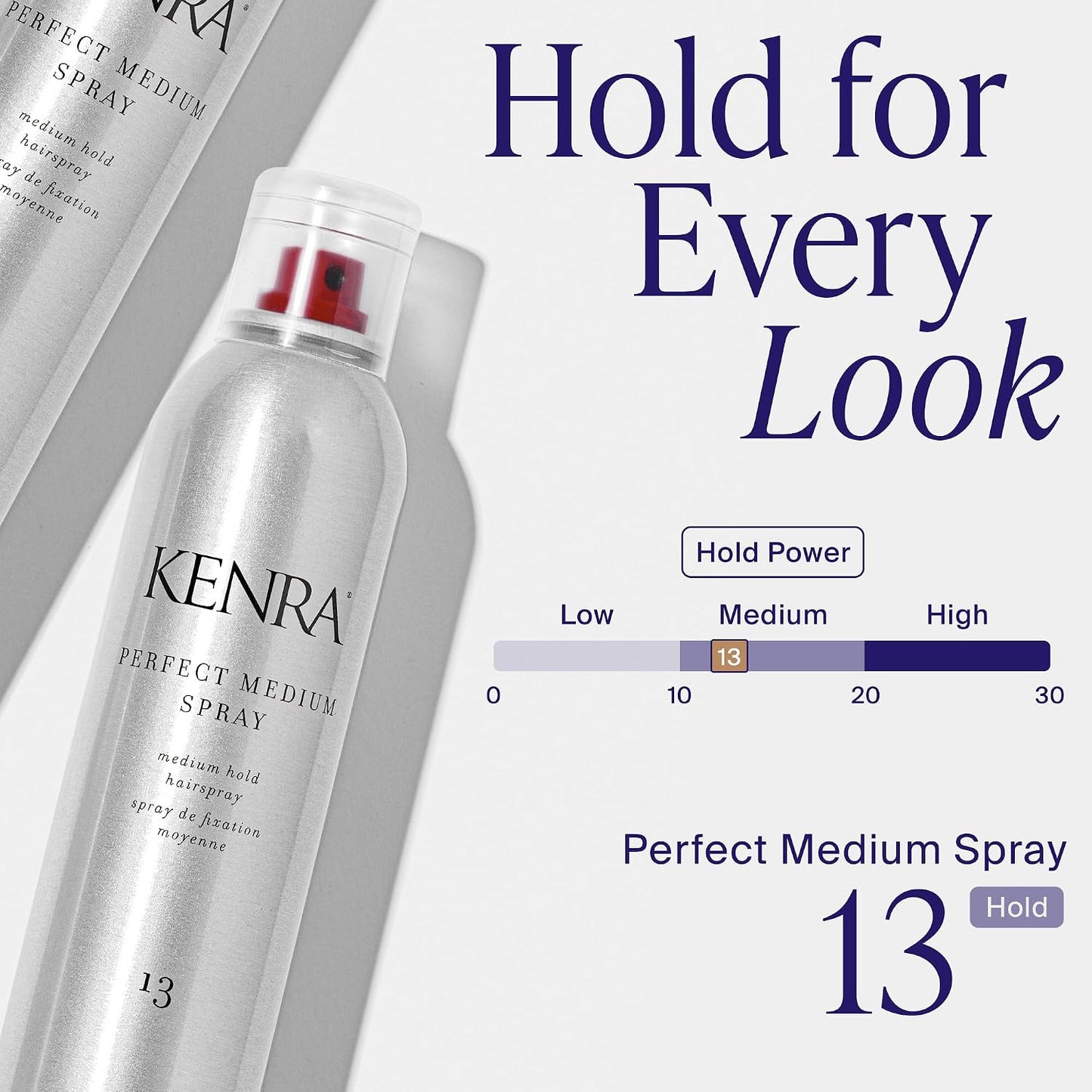HotKenra Professional Perfect Medium Spray 13 | Provides Styling Control Without Stiffness | Medium Hold | Fast-Drying Formulation | High Shine Finish | All Hair Types