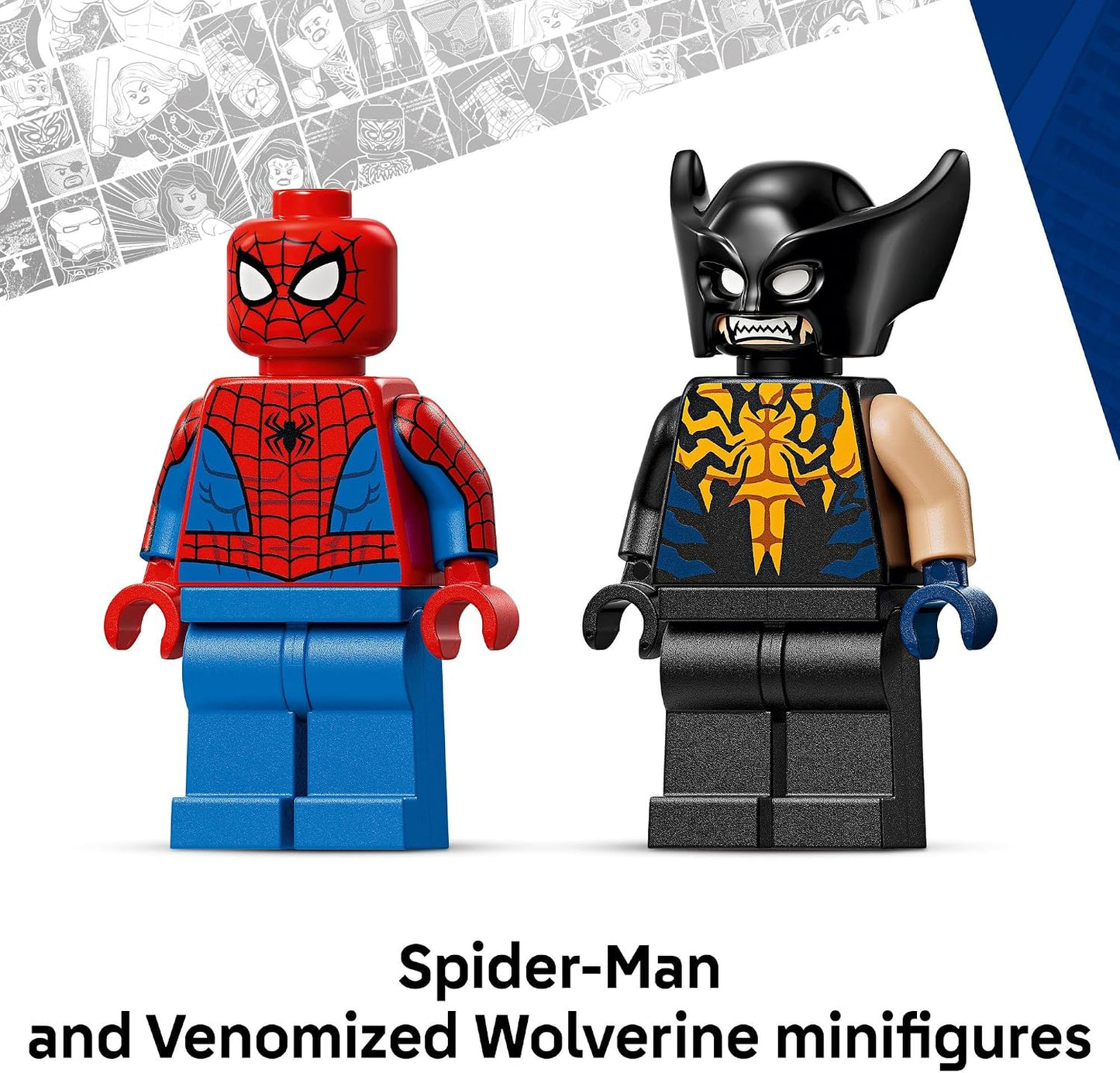 Hot LEGO Marvel Spider-Man Car vs. Venomized Wolverine Building Toy for Boys & Girls - Super Hero & Villain Playset W/2 Marvel Minifigures - Gift Idea for Birthdays - Ages 7+ - 76336