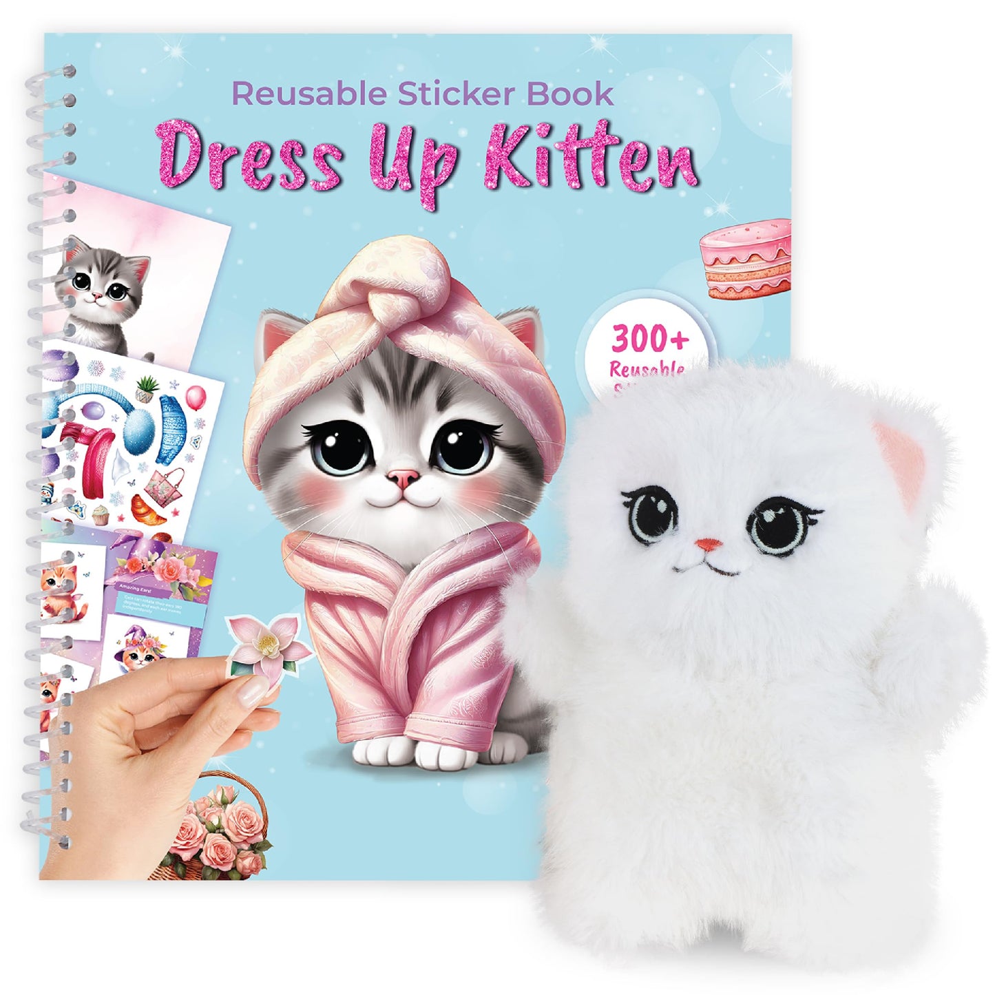 Hot Sticker Dress Up Kitten - Kids Activity and Sticker Book Learn Fashion Design for Kitten with Guides and 270+ Reusable Stickers.Gift for Girls Ages 5,6,7,8