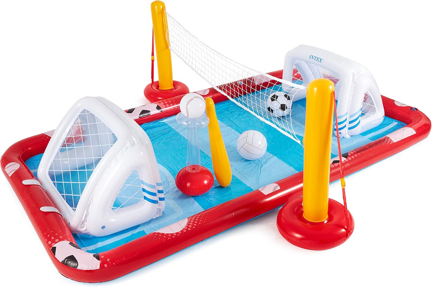 Hot INTEX Gator Inflatable Kiddie Pool: Inflatable Kids Pool with Water Sprayer and Slide – Splash Pad – 79" x 67" x 33" – Ages 3+
