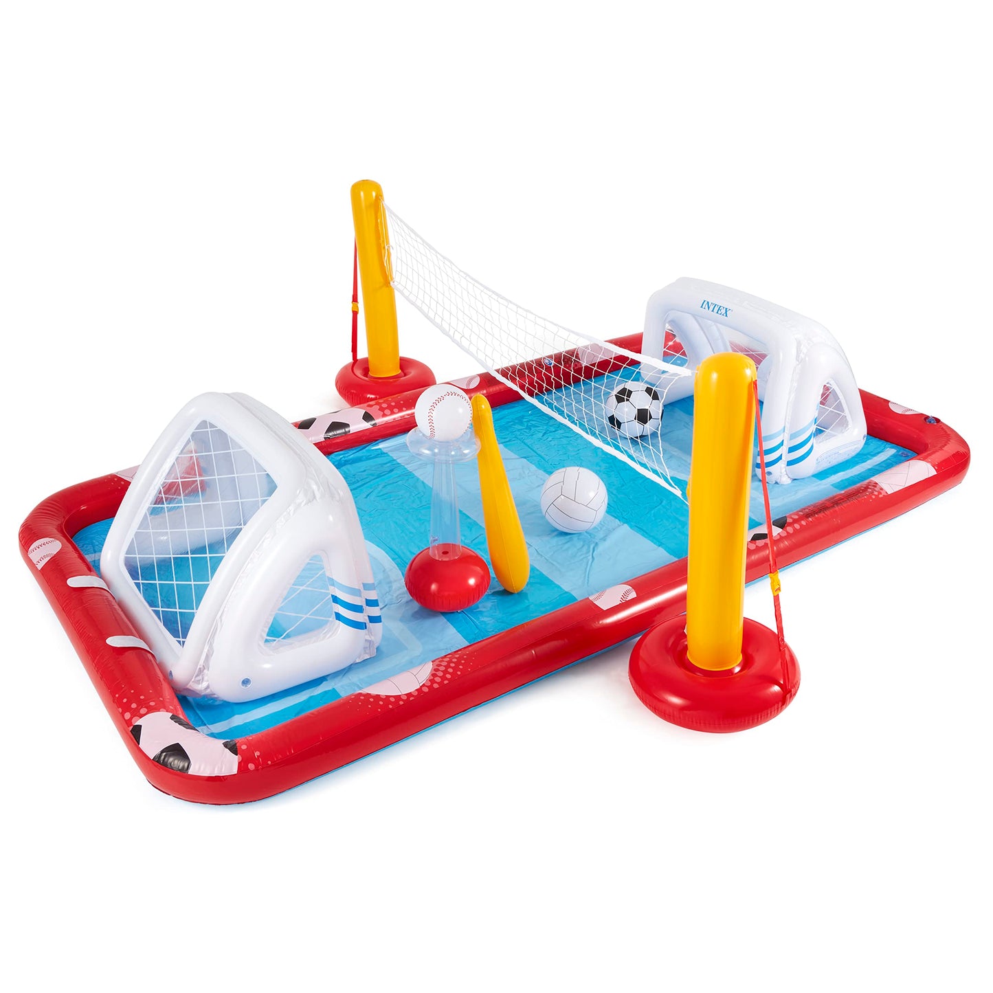 Hot INTEX Gator Inflatable Kiddie Pool: Inflatable Kids Pool with Water Sprayer and Slide – Splash Pad – 79" x 67" x 33" – Ages 3+