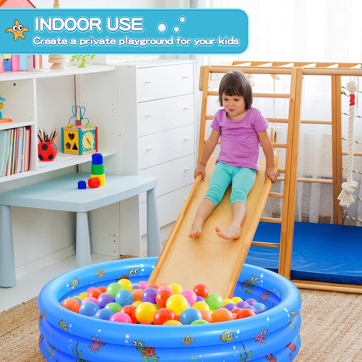 HotGarden Round Inflatable Baby Swimming Pool, Portable Inflatable Child/Children Little Pump Pool,Kiddie Paddling Pool Indoor&Outdoor Toddler Water Game Play Center for Kids/Girl/Boy