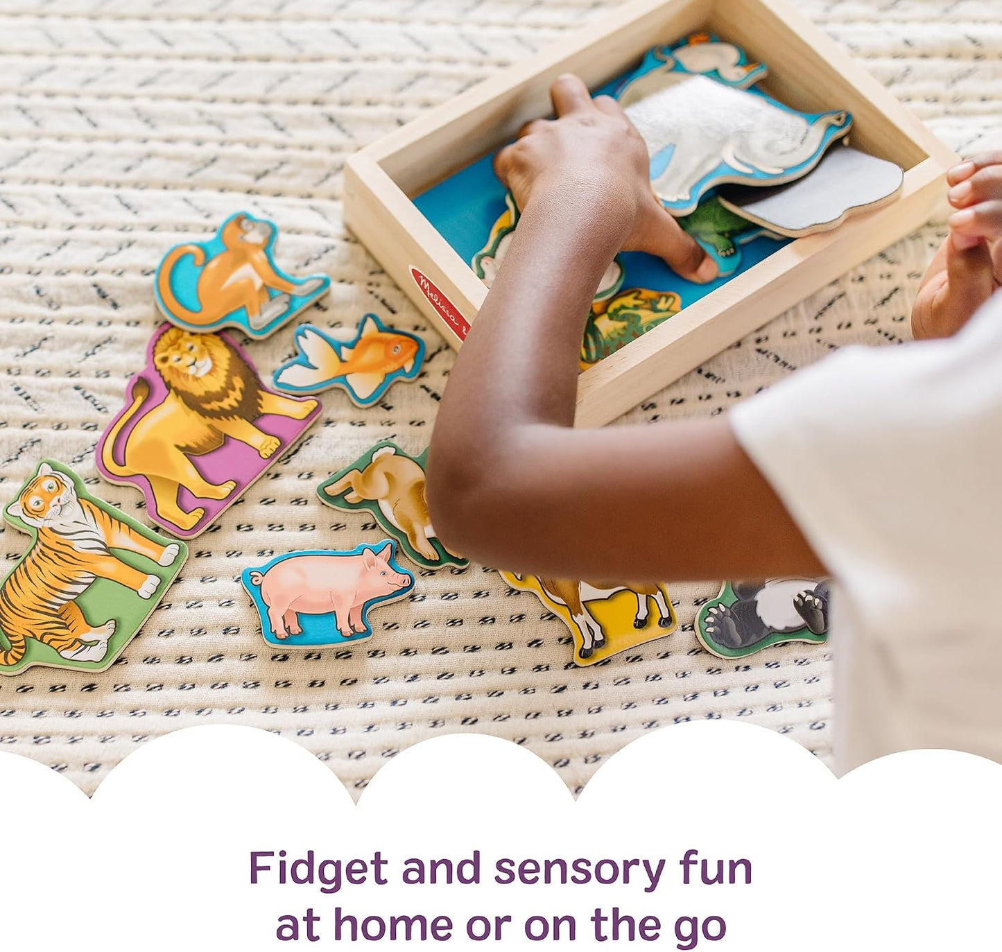 HotMelissa & Doug Wooden Animal Magnets Set (20 Pieces) – Farm, Zoo & Pet Fridge Magnets in Storage Box – Montessori Preschool Learning Toys for Toddlers & Kids Ages 2+ - FSC-Certified