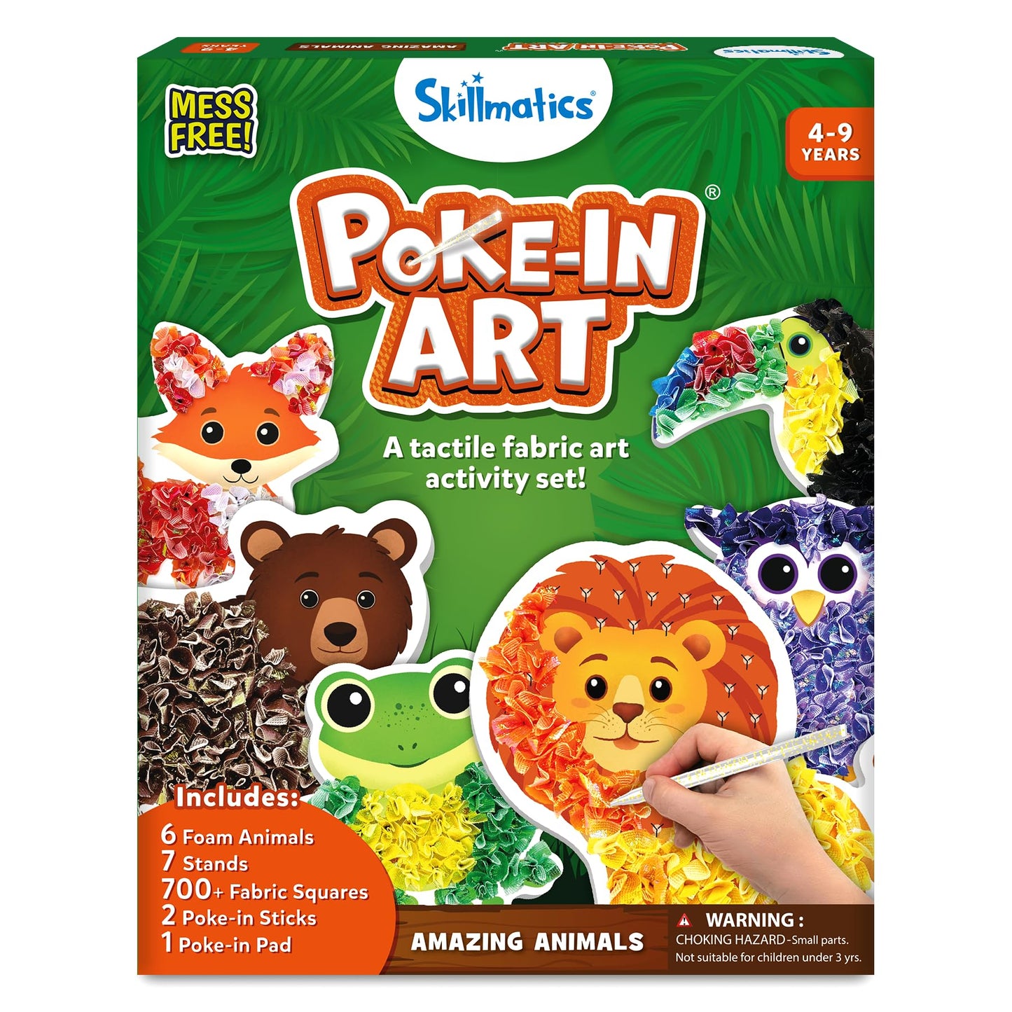 HotSkillmatics Poke-in Art – Disney Princesses, Mess-Free DIY Wood Craft Kit | Screen-Free Entertainment, Fun Colorful Creative Activity for Kids, Cinderella, Ariel, Gifts for Girls Ages 4, 5, 6, 7, 8, 9