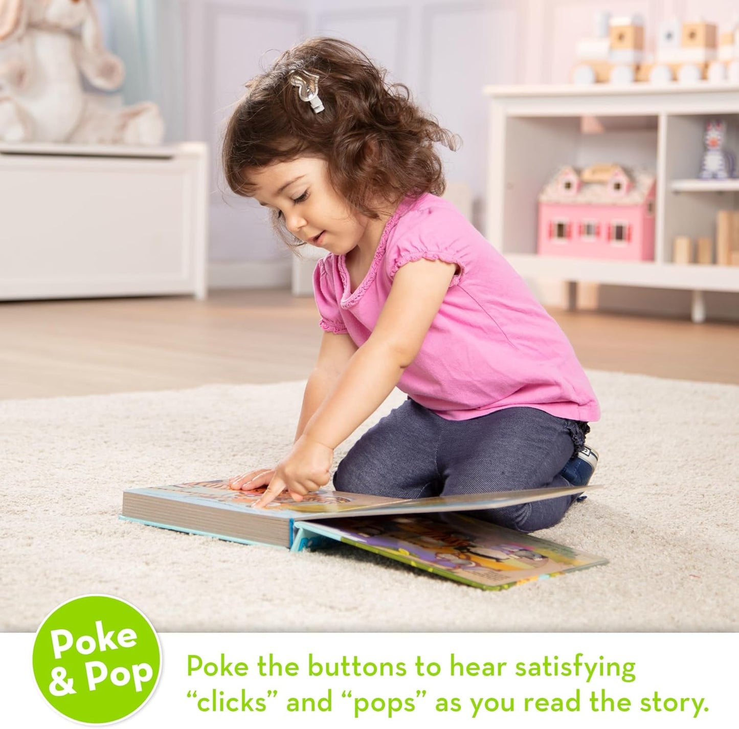 HotMelissa & Doug Poke-a-Dot! The Wheels on the Bus Wild Safari, Interactive Children's Board Book with Buttons to Pop, Educational Sensory Toy for Toddlers & Preschoolers Ages 3+ - FSC Certified