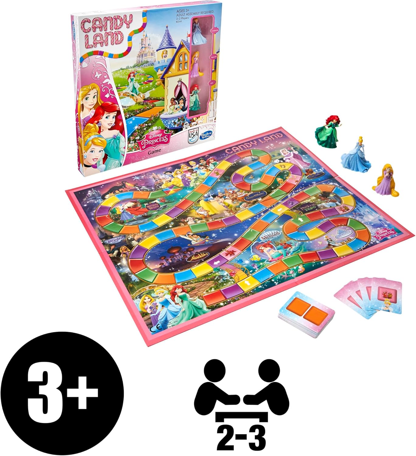 Hot Hasbro Gaming Candy Land Disney Princess Edition Board Game, Preschool Games for 2 to 3 Players, Easter Gifts for Boys and Girls, Family Games for Kids Ages 3 and Up (Amazon Exclusive)