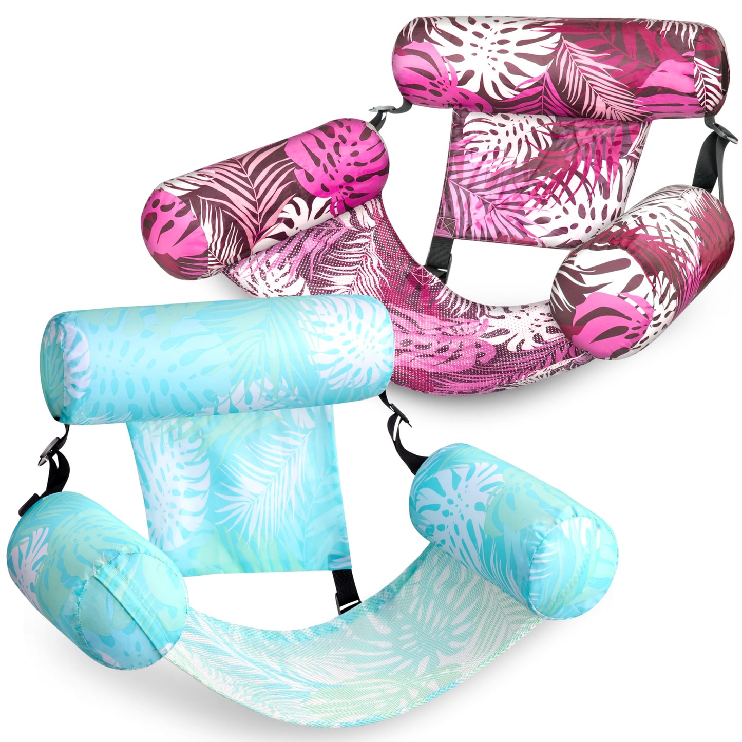 Hot SLOOSH Inflatable Pool Floats Adult,2 Packs Floating Lounge Chairs,Blow up Pool Noodles for Adult Heavy Duty,Floating Chair for Party Summer Water Beach Lake Fun