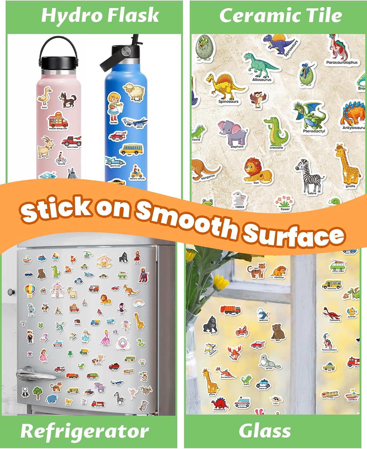 HotWalenced Reusable Sticker Book for Toddlers, Travel Stickers for Kids, Toddler Craft Activities Toys, Birthday Gifts for Boys & Girls