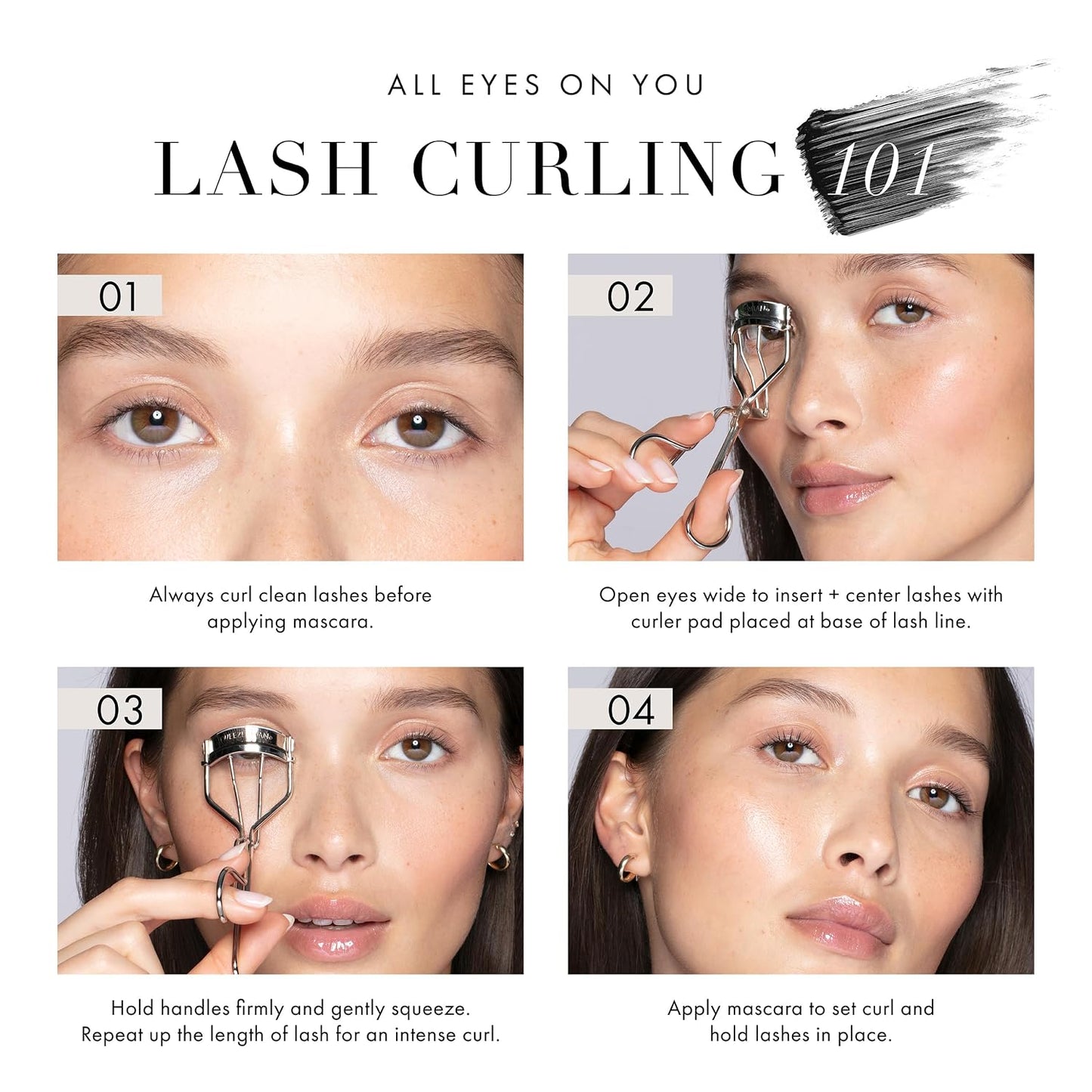 HotTweezerman Classic Eyelash Curler for All Eye Shapes with Refill Pads