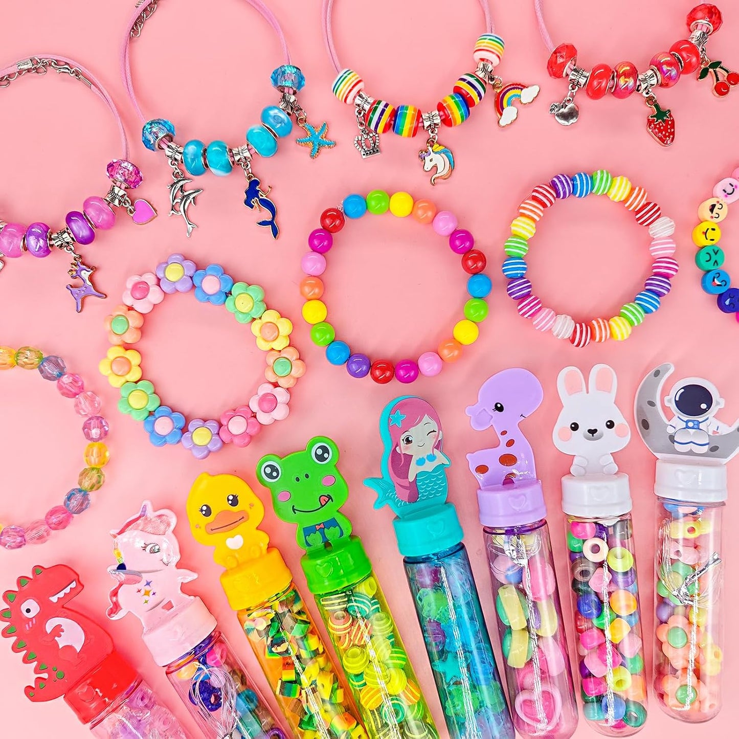 Hot leitait 24 Pack Bracelet Wands,Charm Bracelet Jewelry Making Kit,Arts Crafts for Kids,Unicorn Party Favors Supplies,Goodie Bags Stuffers,Classroom Prizes,Birthday Gifts for Girls Ages 4-8 Years Old