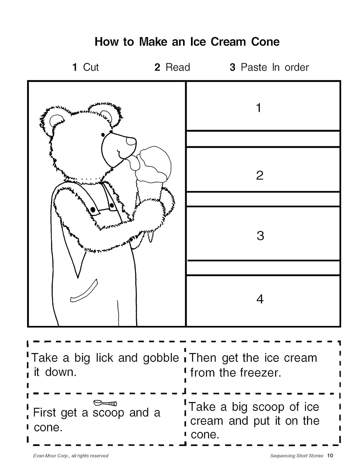 Hot Evan-Moor Short Story Sequencing, Grades 1-2 - Teacher Reproducibles Print