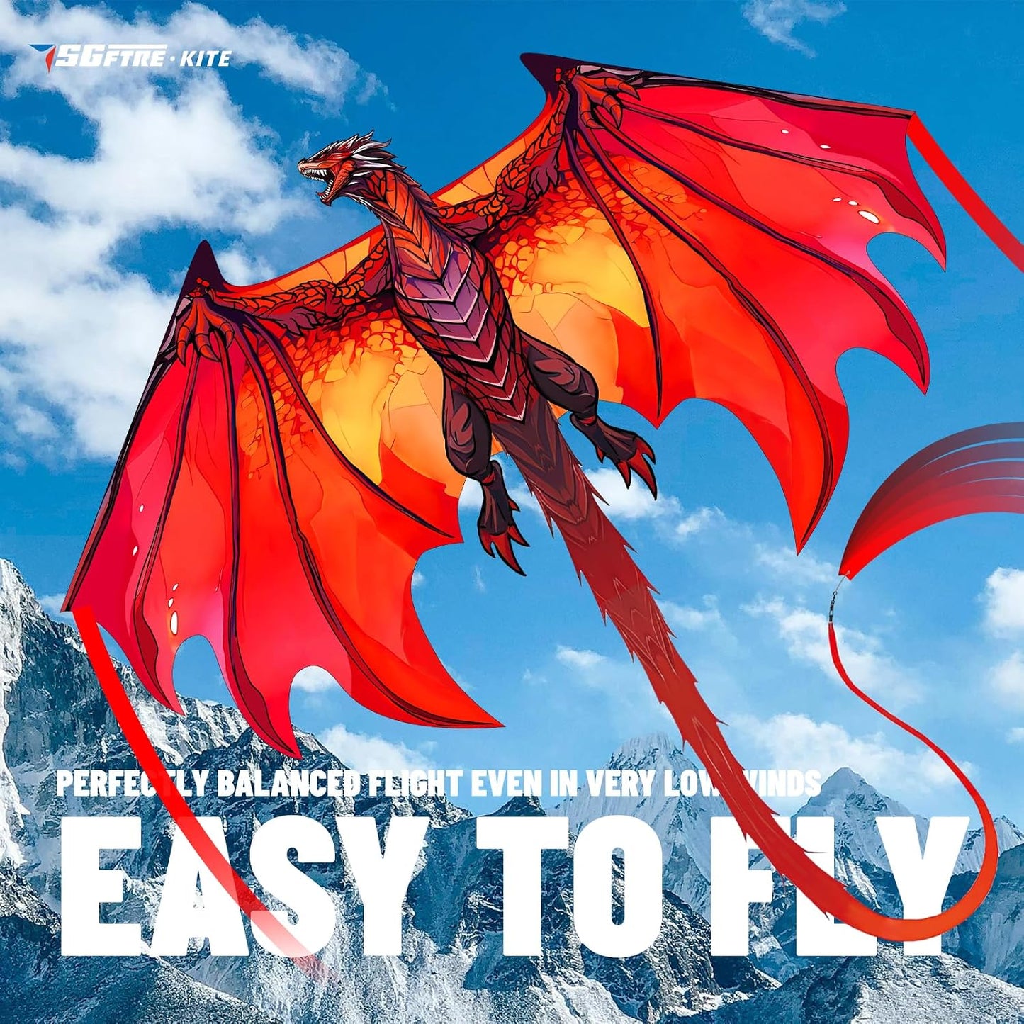 Hot SGftre Complete Kite with Handle, Line & Accessories,Easy to Fly for Kids & Adults, Perfect for Beach, Park, Family Outdoor Activities