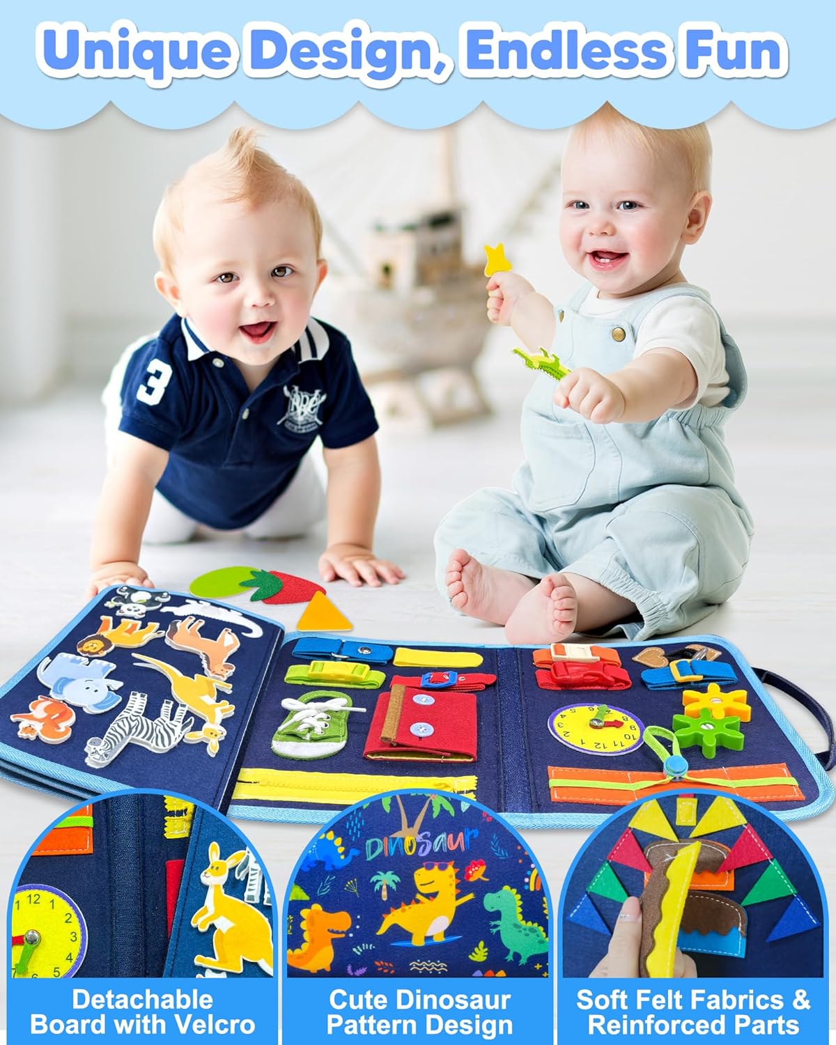 Hot Exorany Busy Board Montessori Toys for Toddler Boy Birthday Gifts, Busy Book Sensory Learning Toys for Toddlers, Toddler Boy Airplane Car Travel Toy Educational Activities