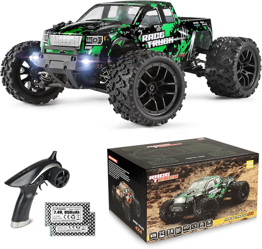 Hot HAIBOXING 1:18 Scale All Terrain RC Car 18859, 36 KPH High Speed 4WD Electric Vehicle with 2.4 GHz Remote Control, 4X4 Waterproof Off-Road Truck with Two Rechargeable Batteries