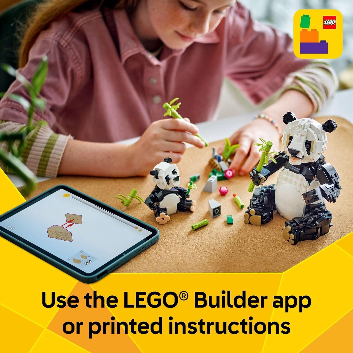 HotLEGO Creator 3 in 1 Wild Animals Panda Family - Building Toy Kit for Kids with 3 Building Options, Panda, Penguin, or Orca - 8 Year Old Girl & Boy Birthday Gifts - 31165