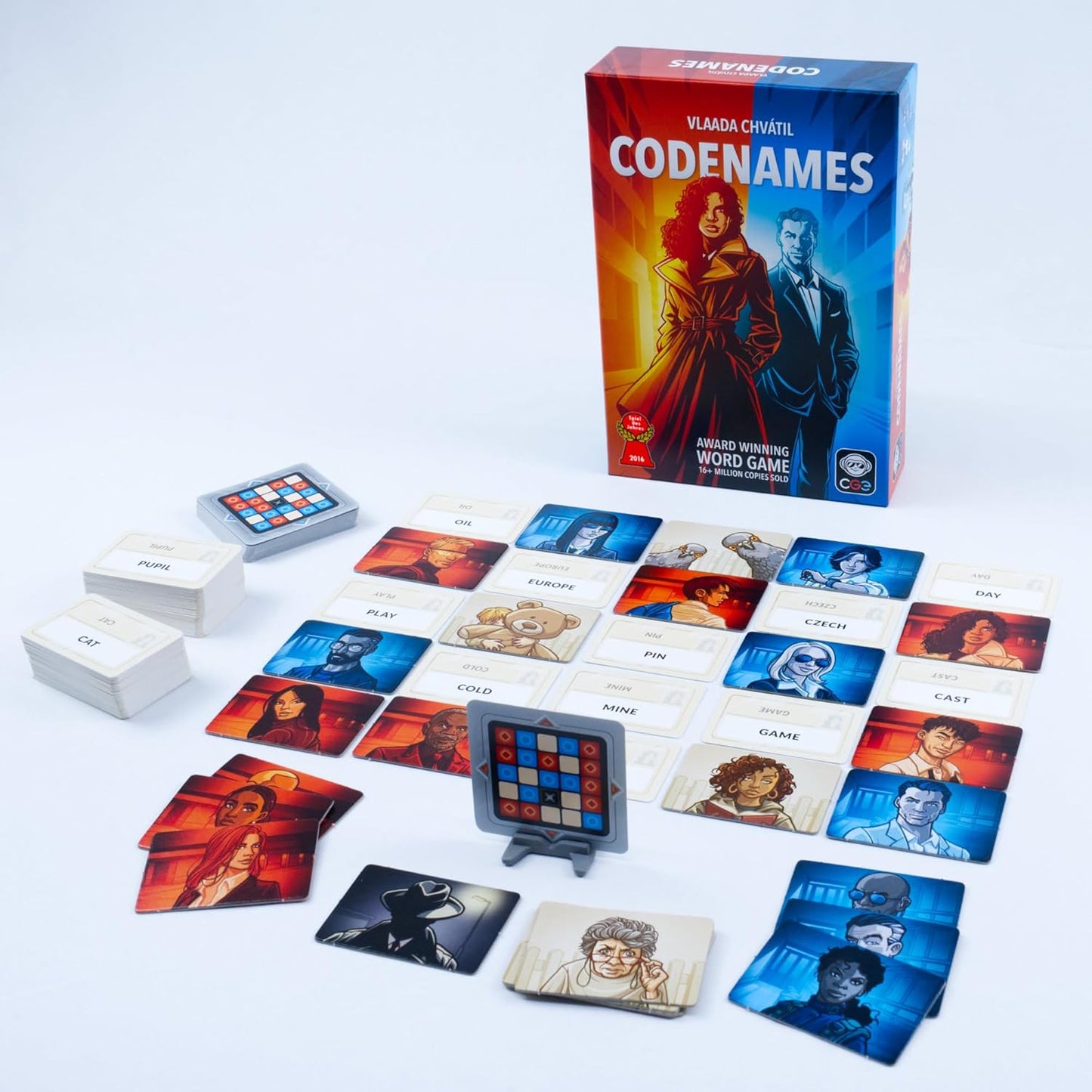 HotCGE Codenames Board Game (2nd Edition) | The Top Secret Word Association Party Game for Friends & Family Game Nights, 4+ Players