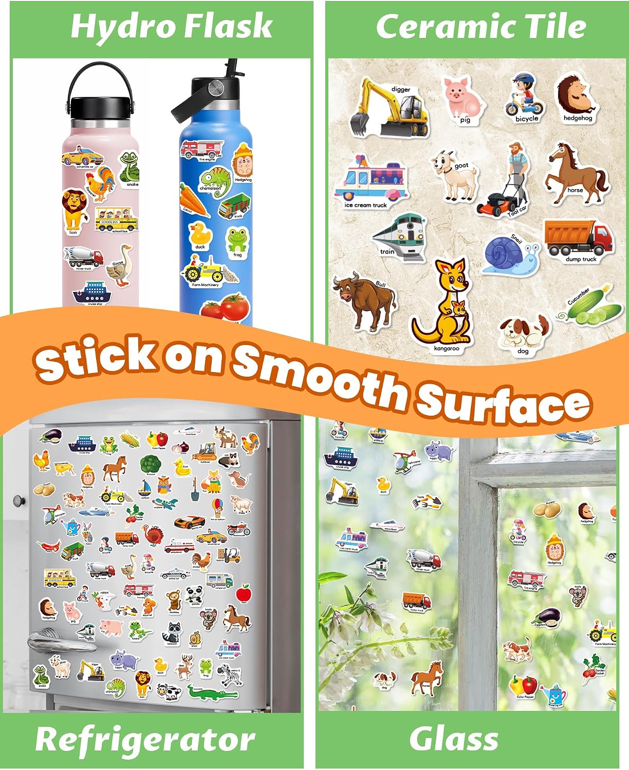 HotWalenced Reusable Sticker Book for Toddlers, Stickers for Kids, Toddler Sticker Book, Toddler Craft Activities, Toddler Travel Toys Boy Girl Birthday Gifts