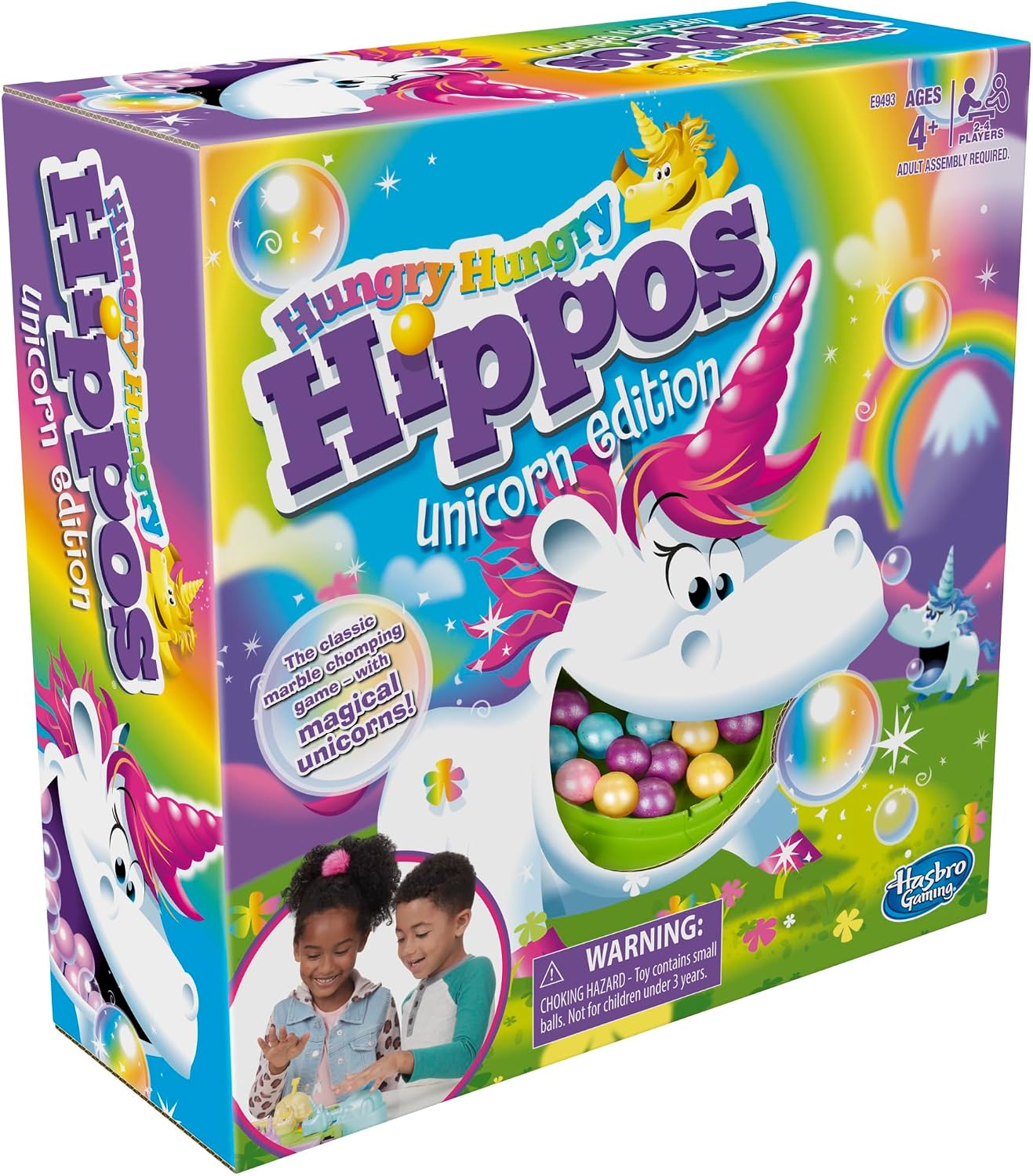 Hot Hasbro Gaming Hungry Hippos Unicorn Edition Pre-School Board Game for Kids Ages 4 and Up; 2-4 Players, Easter Gifts for Boys and Girls (Amazon Exclusive)