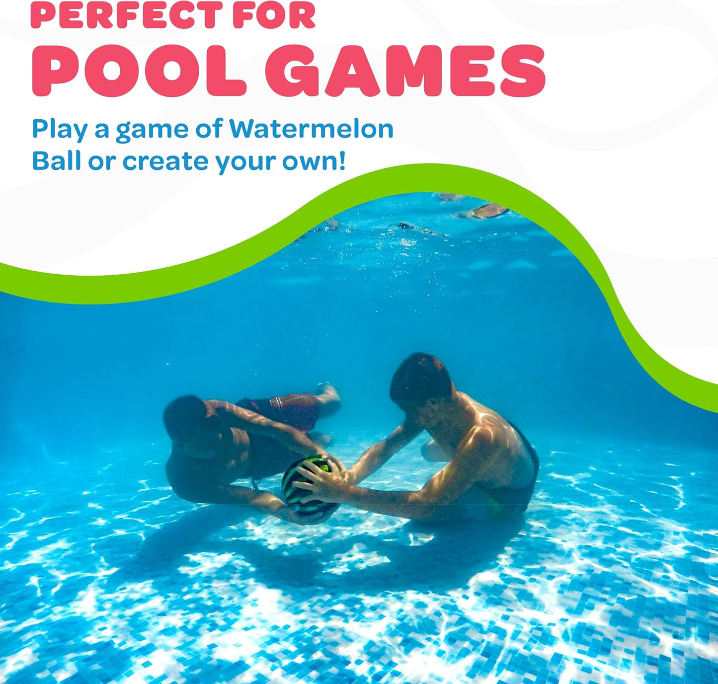 HotWatermelon Ball – Cool Underwater Pool Toy for Teen Boys, Girls, Men & Women. Great Gifts for Swimming, Diving & Backyard Games. Best for Birthday Presents, Spring Vacation & Summer Family Fun.