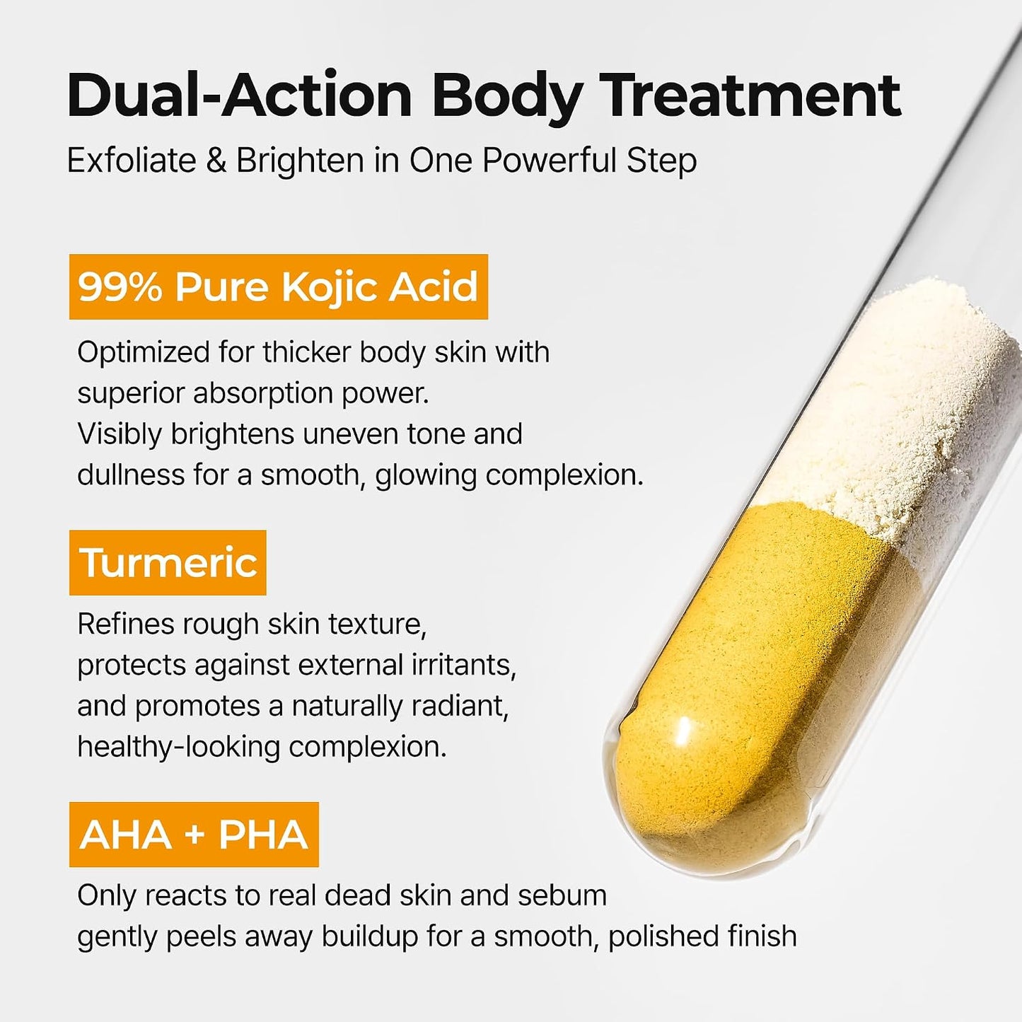 HotDr.Melaxin Peel Shot Kojic Acid Turmeric Body Exfoliator Spray 6.76 fl.oz - AHA PHA Niacinamide Body Scrub for KP Bumps, Dark Spots, Uneven Skin Tone, Dead Skin, Korean Skin Care