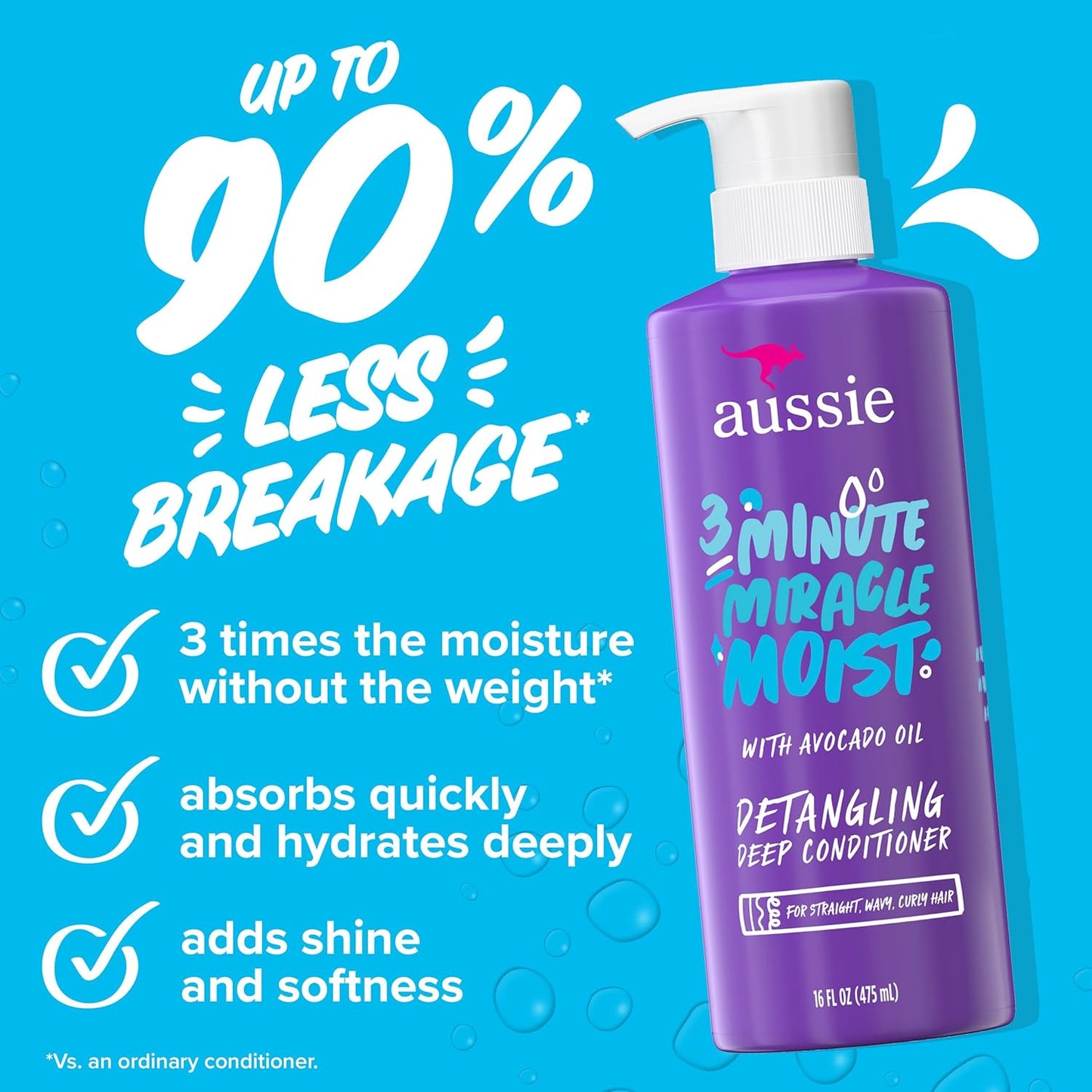 HotAussie Miracle Moist Shampoo and Conditioner with 3 Minute Miracle Deep Conditioner, Avocado & Jojoba Oil, Paraben-Free, Moisturizes & Detangles, All Hair Types, Citrus Floral Scent, 3 Pack 68.4 Fl Oz
