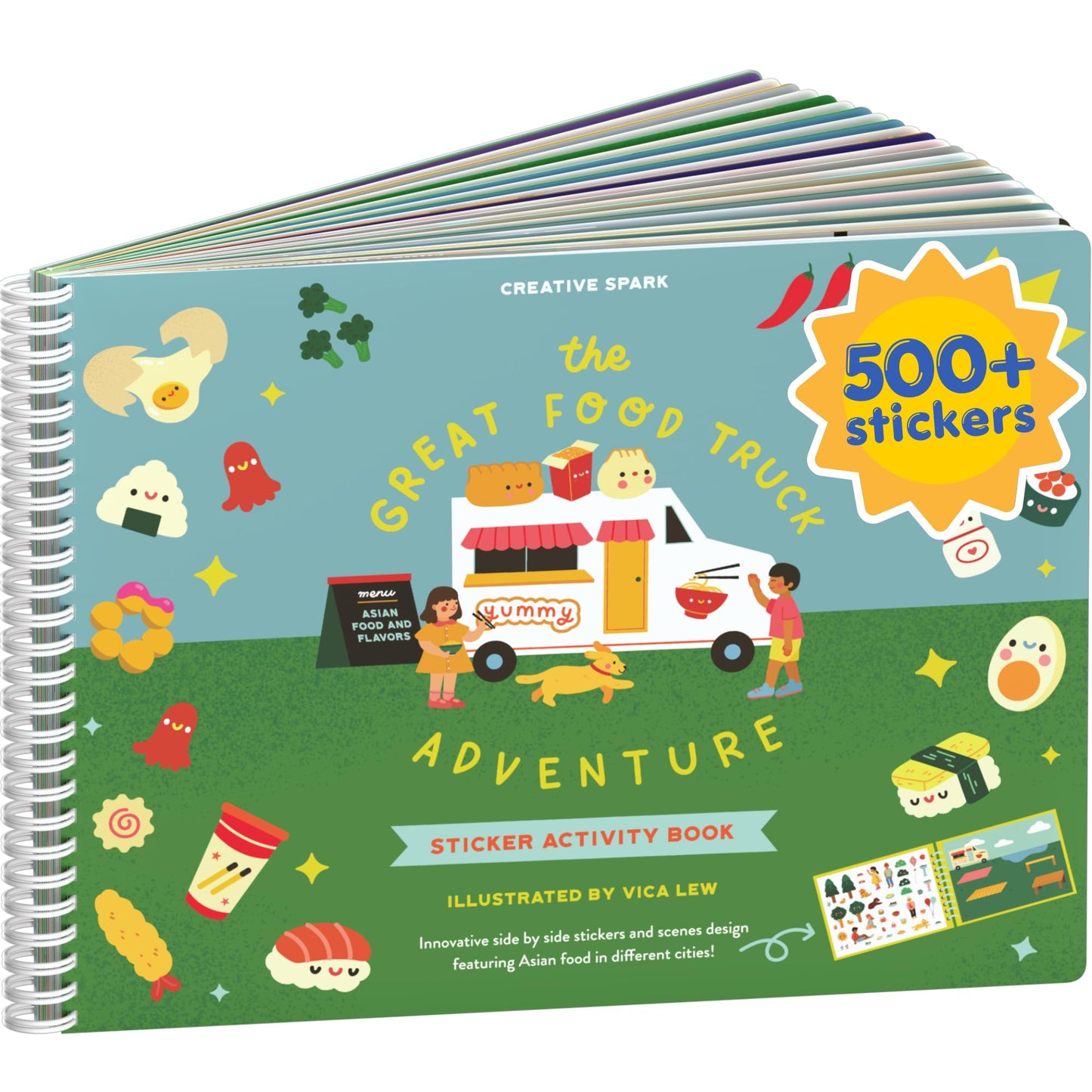 HotAnimals Habitat 500+ Kids Sticker Book by Cupkin Toddler Airplane Travel Activity Coloring and Sticker Book, Road Trip Essentials, 12 Coloring Pages + 12 Scenes for Ages 2–8 Years