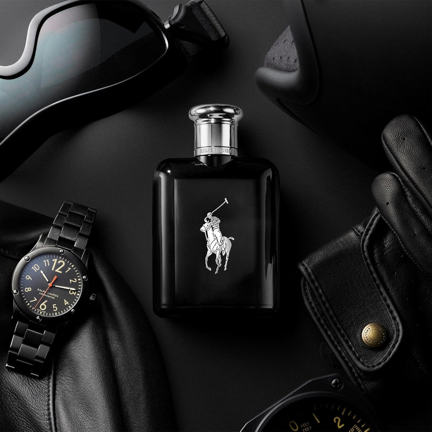 Hot RALPH LAUREN FRAGRANCES - Polo Black - Eau de Toilette - Men's Cologne - Woody & Fresh - With Patchouli, Sandalwood, and Mandarin - Medium Intensity