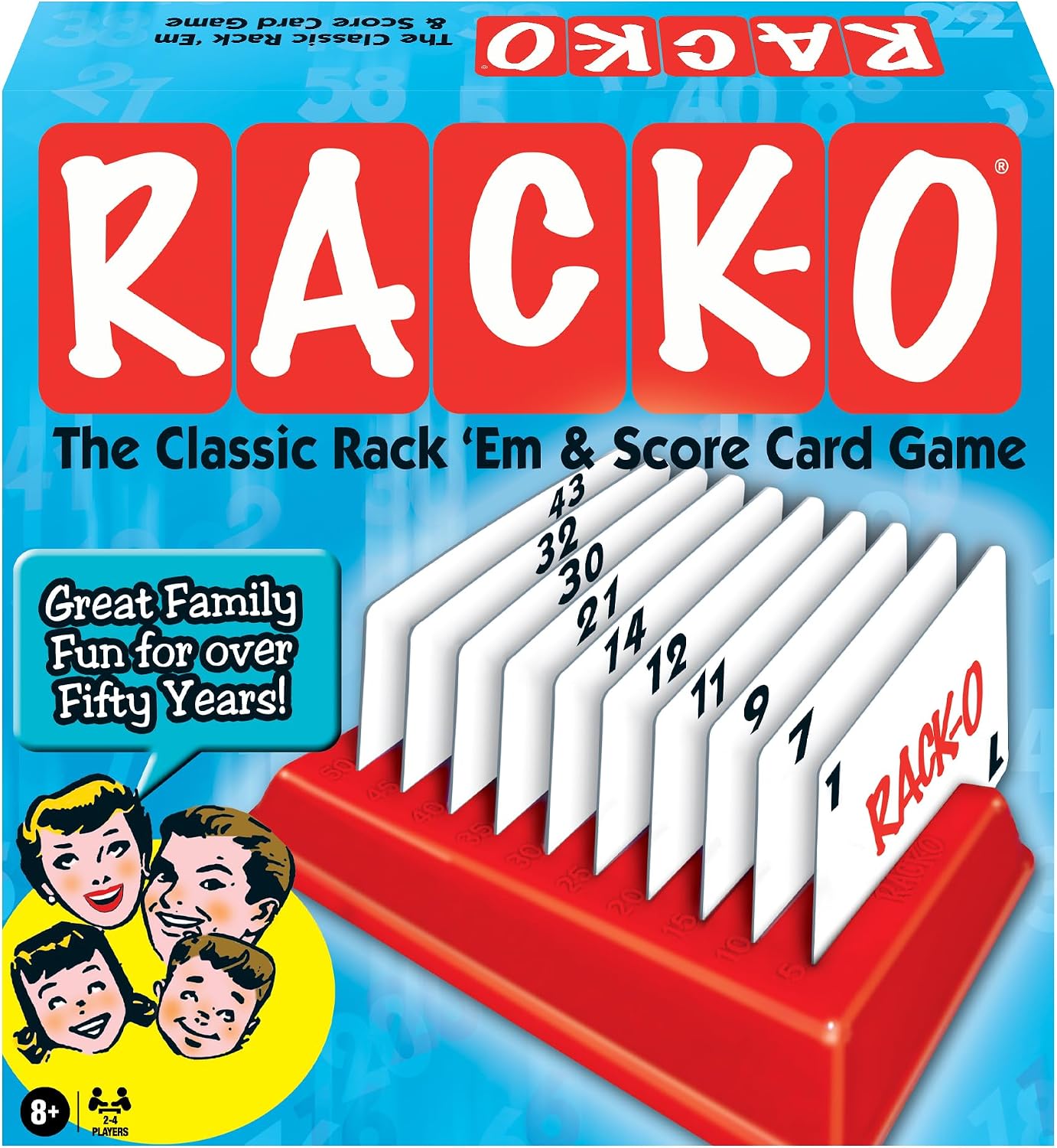 HotWinning Moves Rack-O Retro Edition, Enjoyed Since the 50's | Classic Tabletop Number Sorting Game, 2-4 Players, Ages 8+