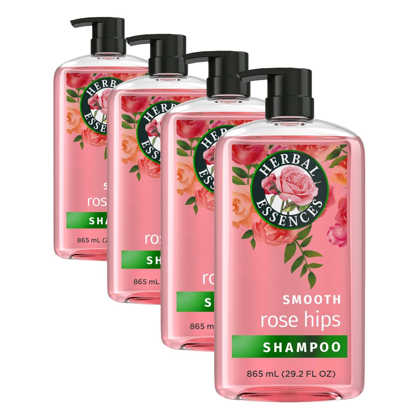 HotHerbal Essences Shampoo, Rose Hips + Passionfruit - Smooth Collection, Shiny Hair with Vitamin E & Jojoba, Safe for Color Treated Hair, Floral Scent, Cruelty-Free, Dermatologist-Tested, 29.2 Fl Oz