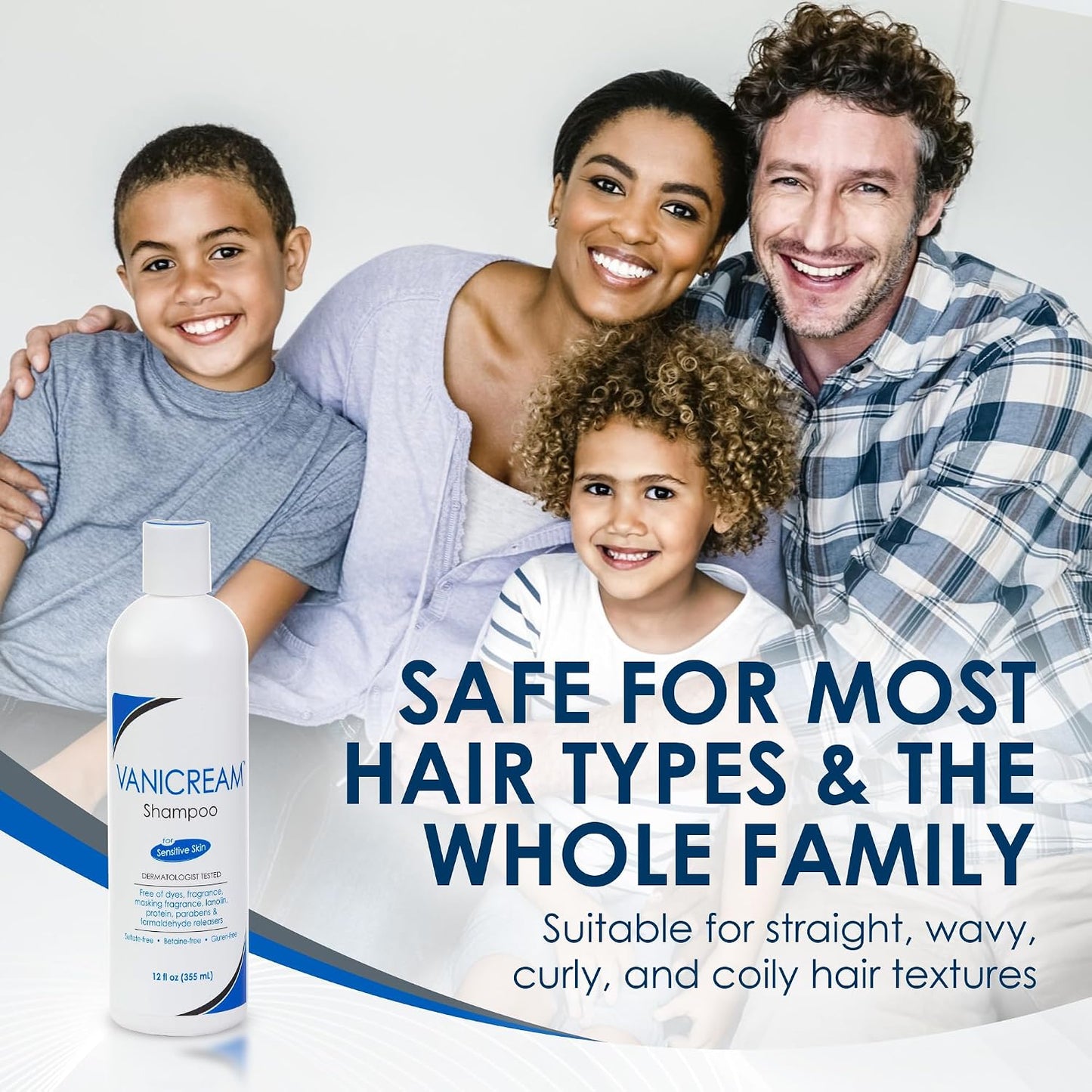 HotVanicream Shampoo, 12 Fl Oz, Formulated without Common Irritants for Sensitive Skin, Gentle, Clarifying Shampoo, Helps Remove Oil, Flaking and Build-Up, Dermatologist Tested