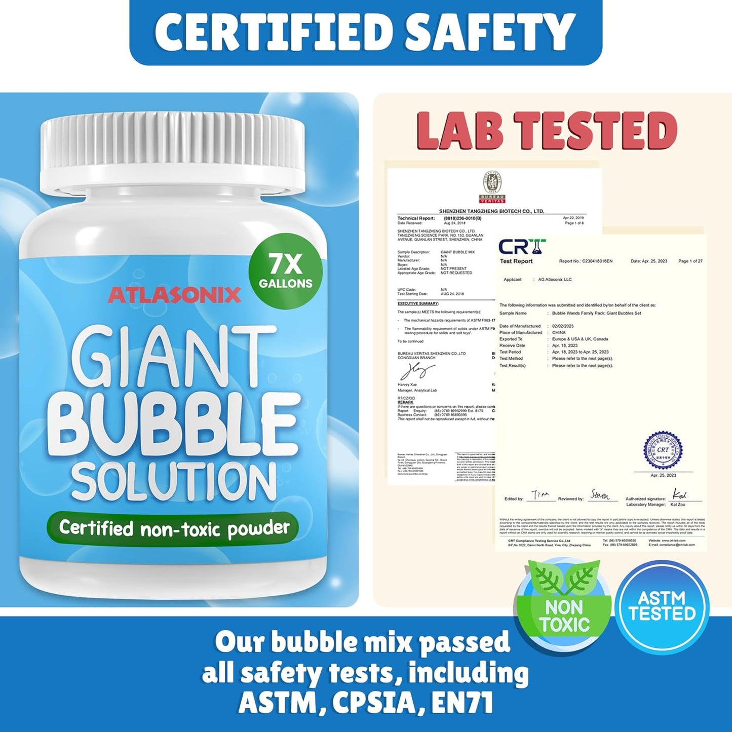 HotGiant Bubble Solution - Bubble Wands, Bubbles for Kids, Kids Bubbles Mix Powder Makes 896 OZ (7 Gallons) - The Original Solution Mix | 100% Kid Safe