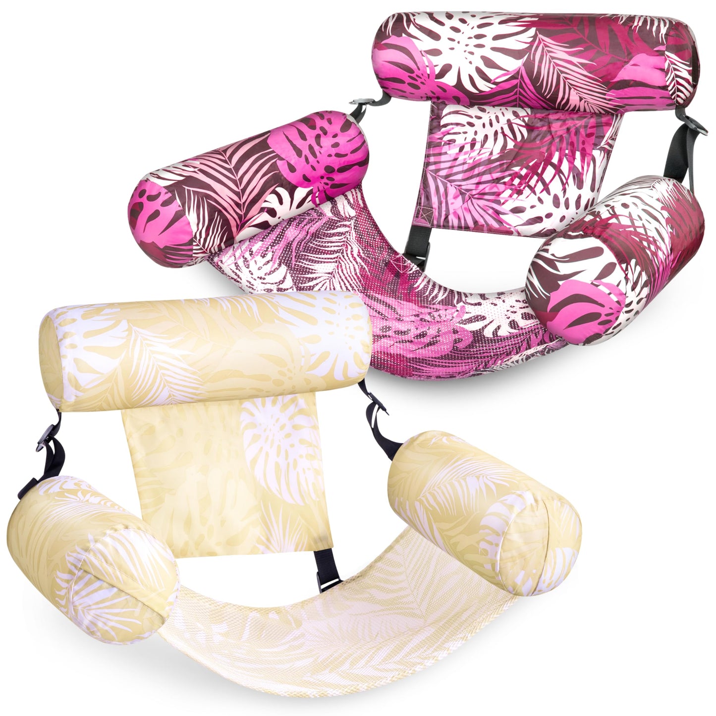 HotSLOOSH Inflatable Pool Floats Adult,2 Packs Floating Lounge Chairs,Blow up Pool Noodles for Adult Heavy Duty,Floating Chair for Party Summer Water Beach Lake Fun