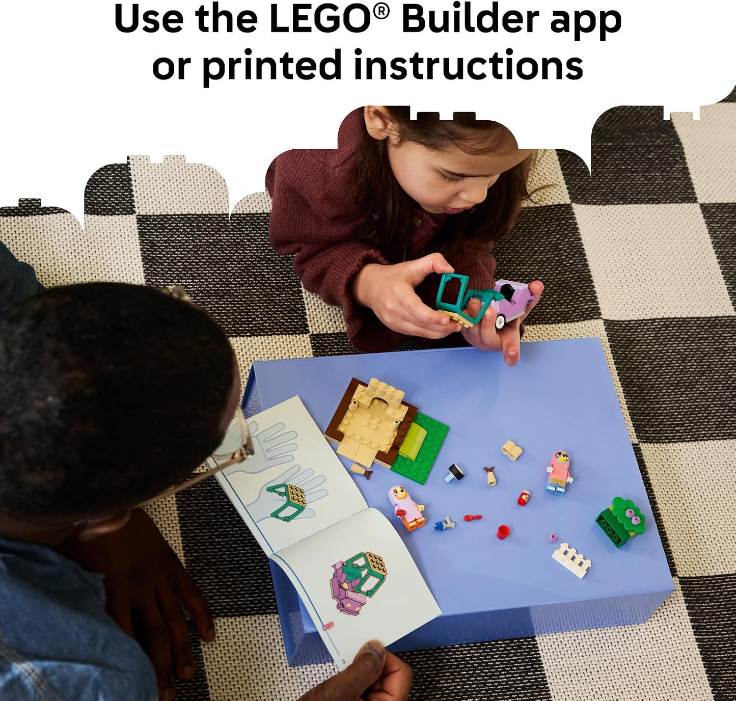 HotLEGO Bluey Grannies with Bingo and Bluey - Building Toy for Girls & Boys, Ages 4+ - Toddler Car & Playset with 2 Characters - Gift for Birthdays - 11216