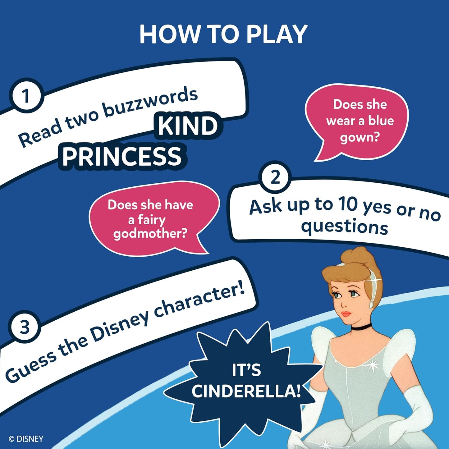 Hot Skillmatics Guess in 10 – Disney, Trivia Card Game for Kids, Travel Toys | Girls, Boys, Teens, Adults Who Love Cinderella, Mickey Mouse, Moana, Screen-Free Fun, Gift for Ages 6 & Up