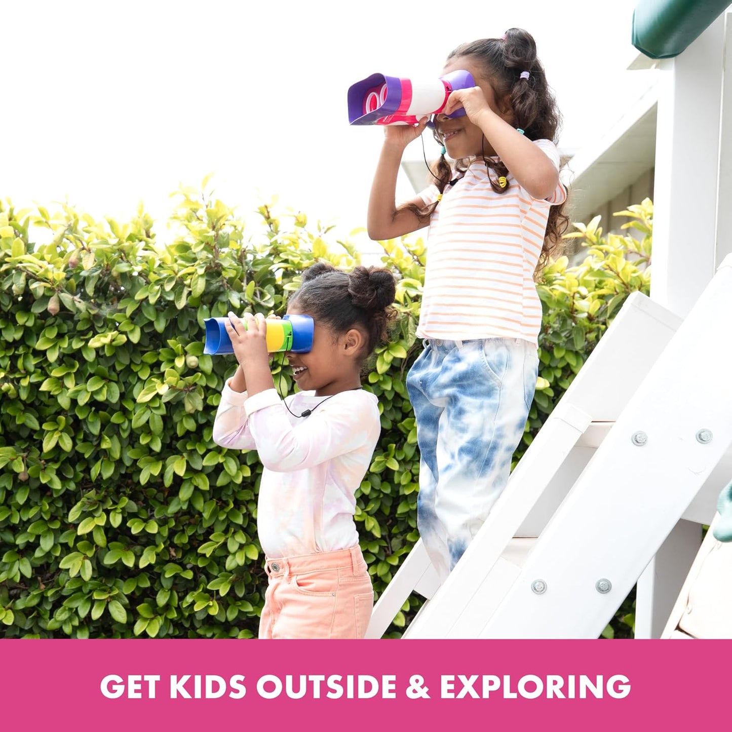 Hot Educational Insights GeoSafari Kidnoculars Pink - Toy Binoculars for Kids, Outdoor Toys for Kids Ages 4-8, Toddler Camping and Nature Toys, Lightweight Binoculars with Neck Strap, Bird Watching Gear