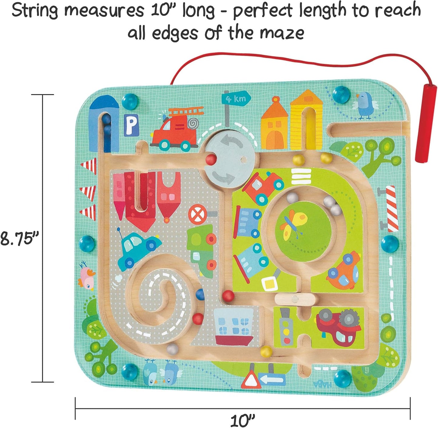 Hot HABA Town Maze Magnetic Busy Board & Travel Toy for Toddlers Ages 2 & Up | Magnetic maze travel activity for toddlers that builds fine motor skills, focus and screen-free learning on the go.