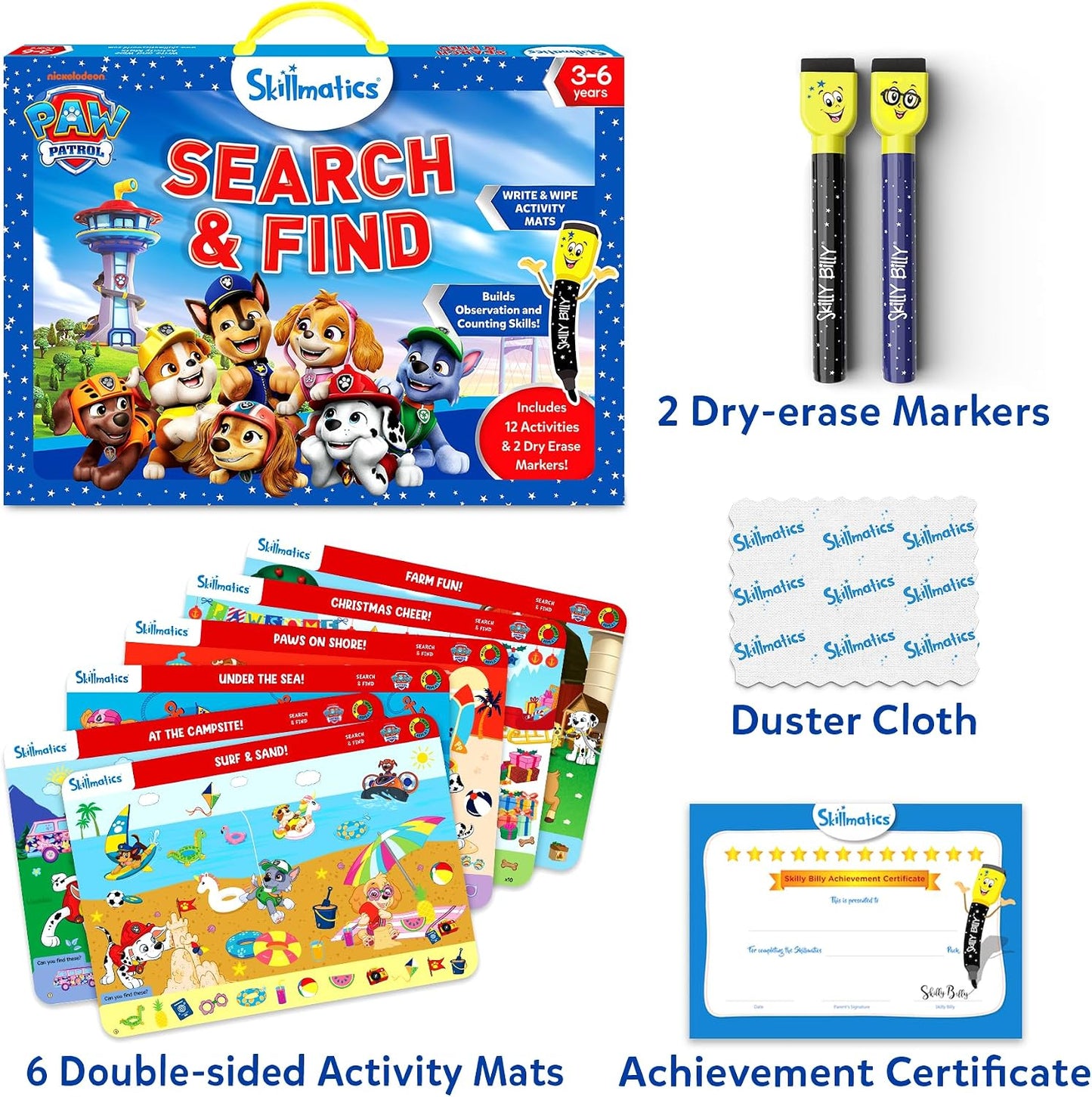 Hot Skillmatics Search and Find – PAW Patrol, Reusable Preschool Activity | Learning Activities, Perfect for Toddlers & Kids Who Love Toys, Art & Crafts, Gifts for Boys & Girls Ages 3, 4, 5, 6