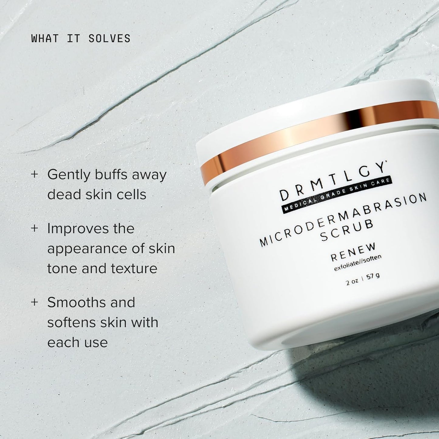 HotDRMTLGY Microdermabrasion Scrub | Gentle Facial Exfoliating Scrub | Dull skin renewal, Rough texture smoothing, Pumice exfoliation, Polished finish, Gentle exfoliation