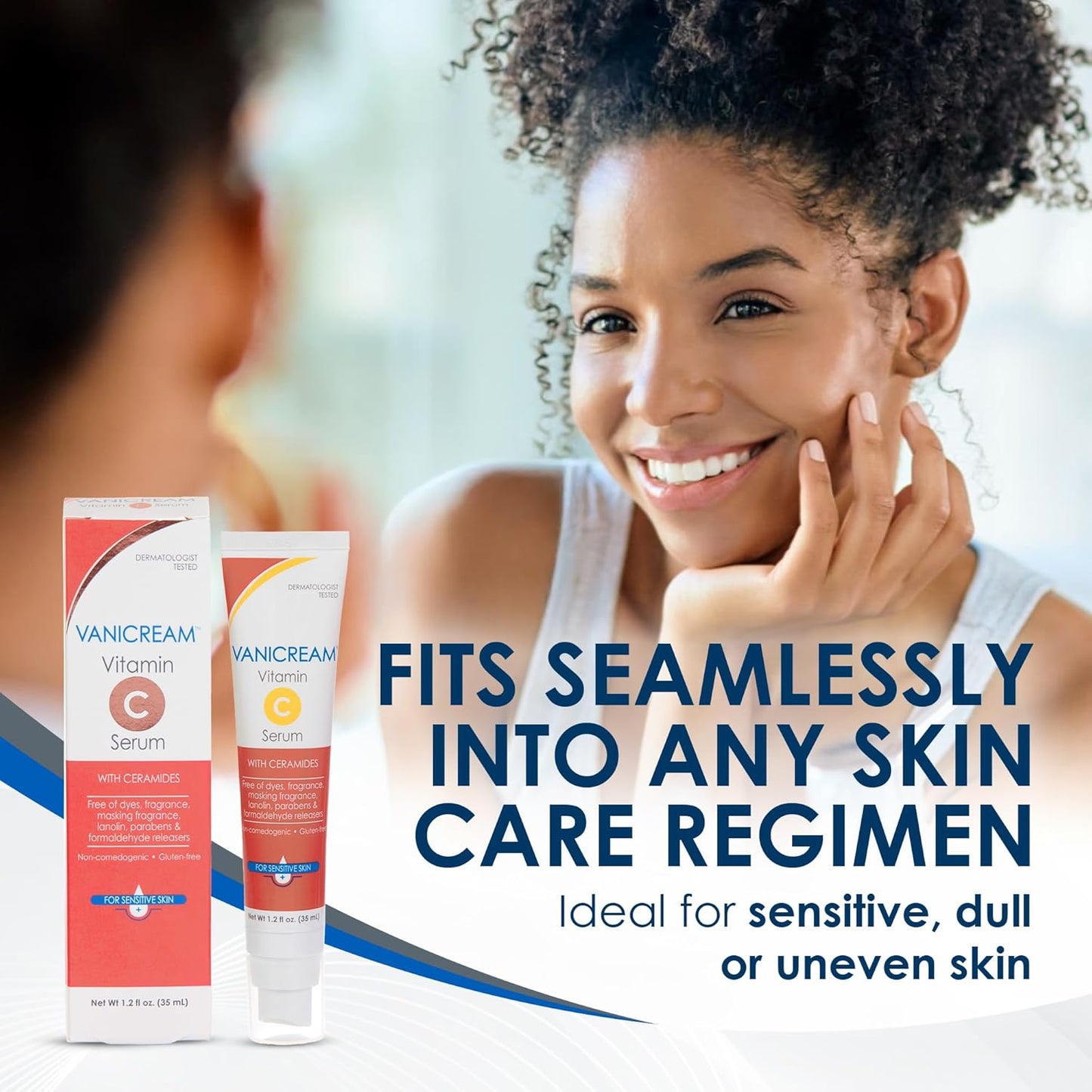 HotVanicream Vitamin C Serum, 1.2 Fl Oz, Formulated without Common Irritants for Sensitive Skin, Milky and Lightweight, Boosts Glow, Dermatologist-Tested