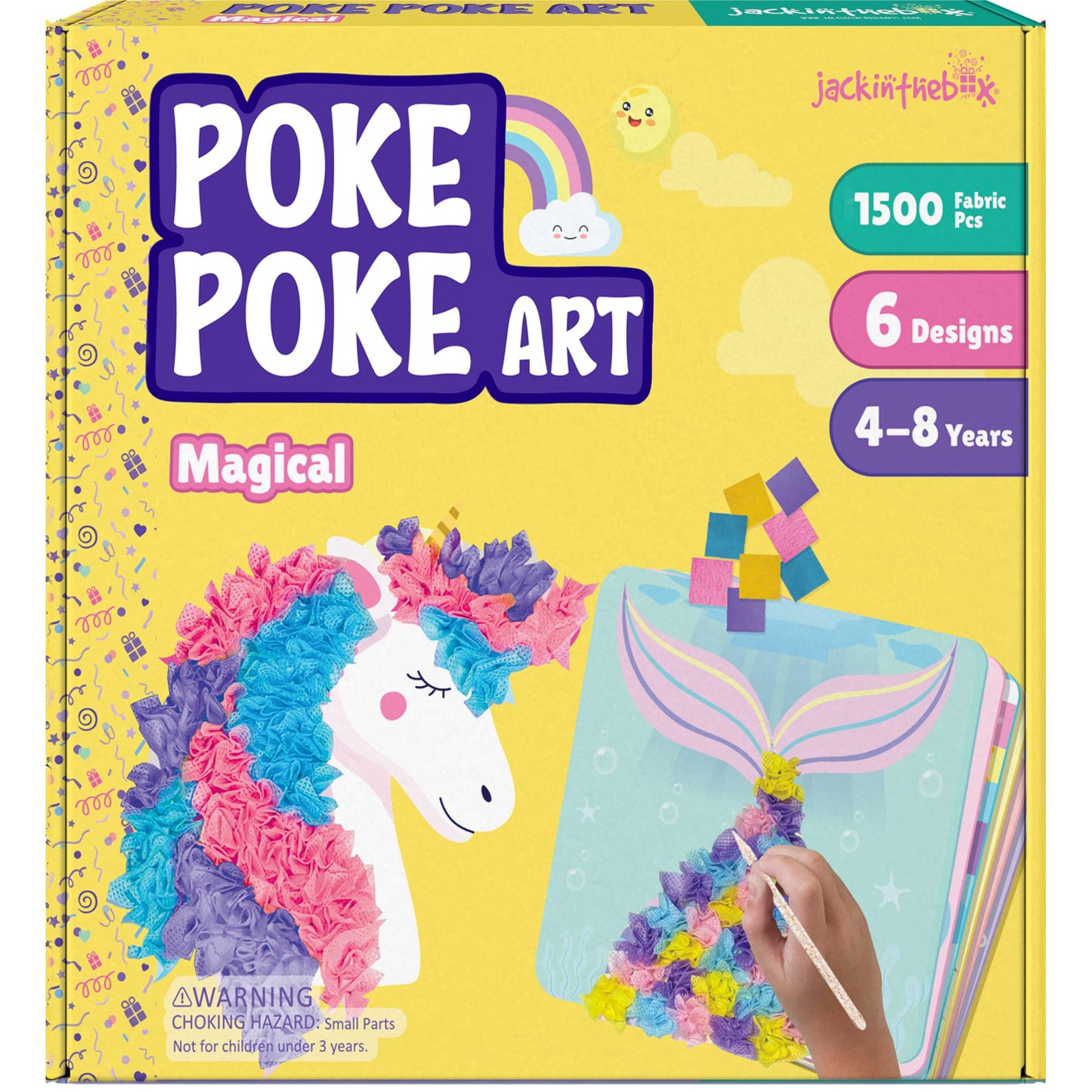 Hot jackinthebox Poke Poke Art – Magical Theme, Mess-Free Fabric Art and Craft, Flower Pressing Kits, Gift for Kids, Girl Gifts, DIY Activity Boy Gift, Best Gift for Girls and Boys Ages 4 5 6 7 8