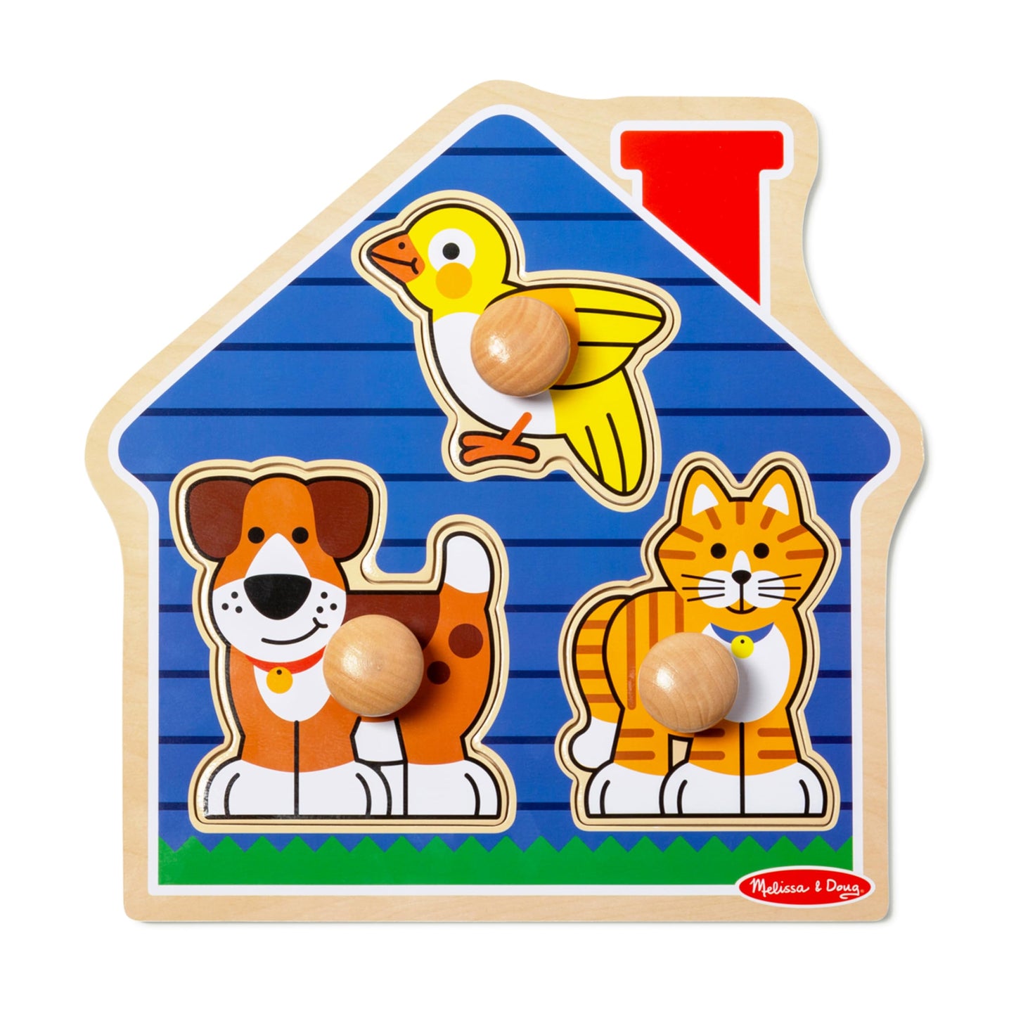 Hot Melissa & Doug First Shapes Jumbo Knob Puzzle, Wooden Peg Puzzle for Toddlers, Educational Toy for Shape Recognition and Fine Motor Skills, Ages 1+