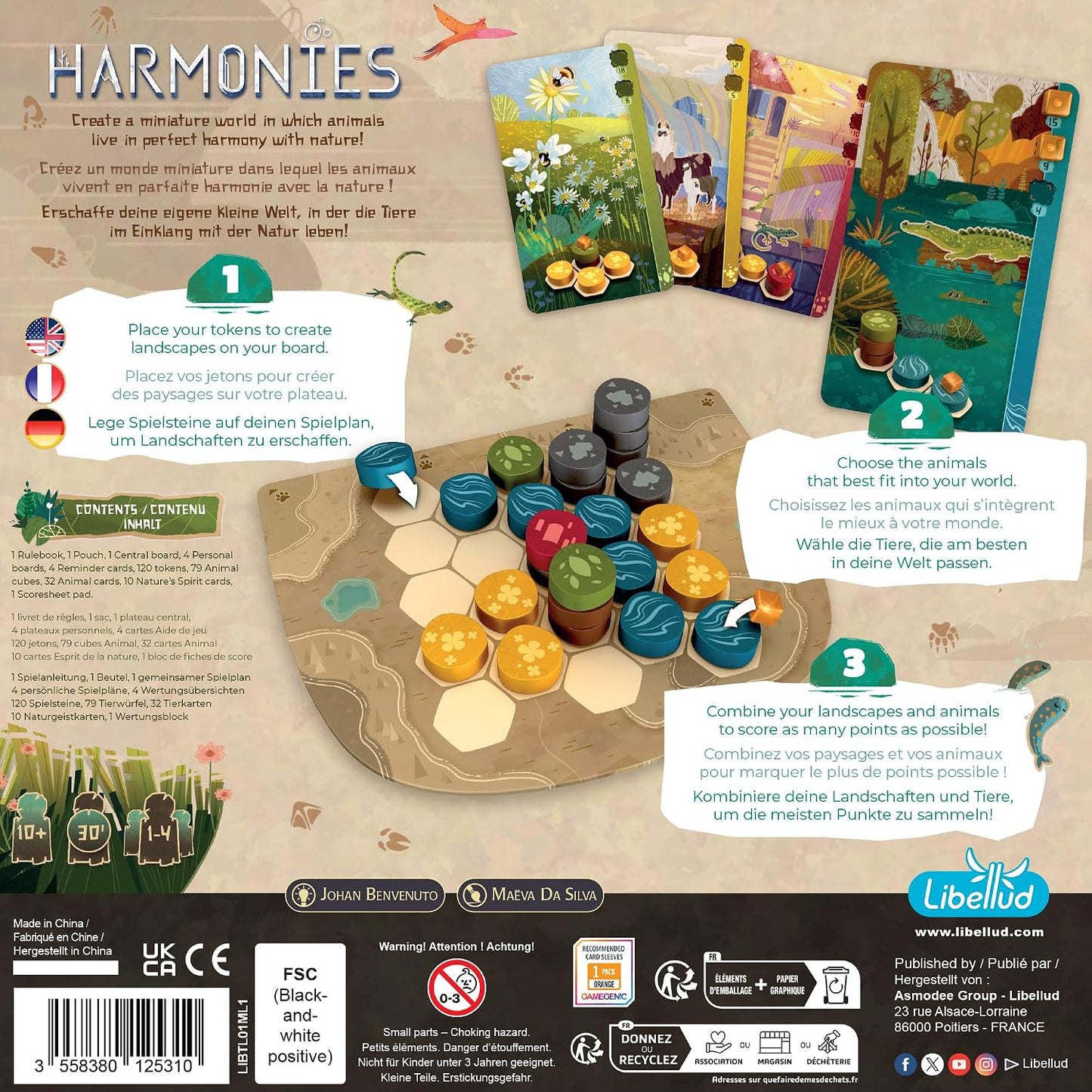 HotAsmodee Harmonies Board Game - Create Oneiric Landscapes, Strategic & Poetic Gameplay, Fun Family Game for Kids & Adults, Ages 10+, 1-4 Players, 30 Min Playtime, (Multilingual Edition)