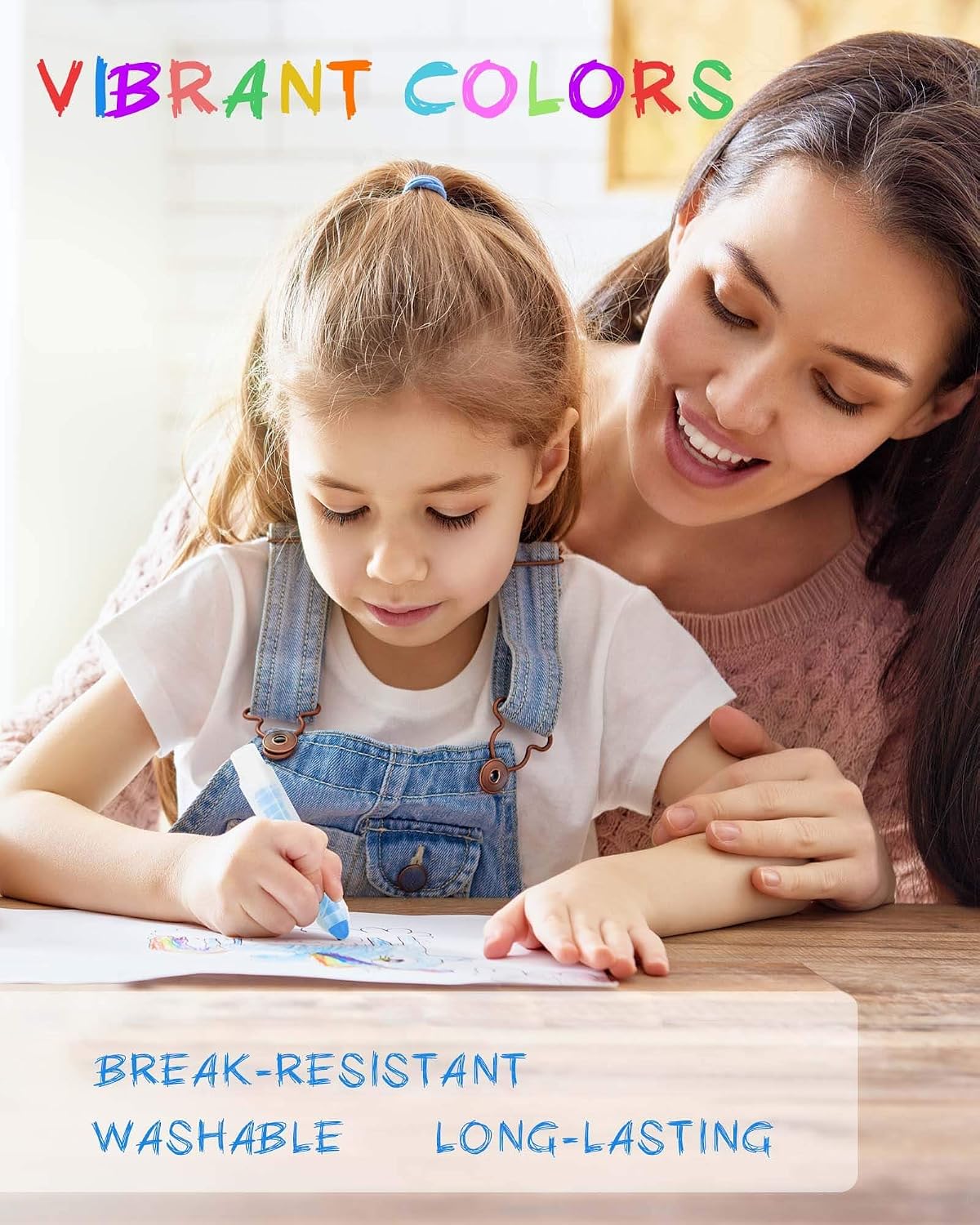 HotNewFamily Dustless Chalk for Kids with Holder, 12 Colors Non-Toxic Chalkboard Chalk, Mess-Free Drawing Chalk for Toddlers, Blackboard, Easel Board, Classroom & Home Art Supplies