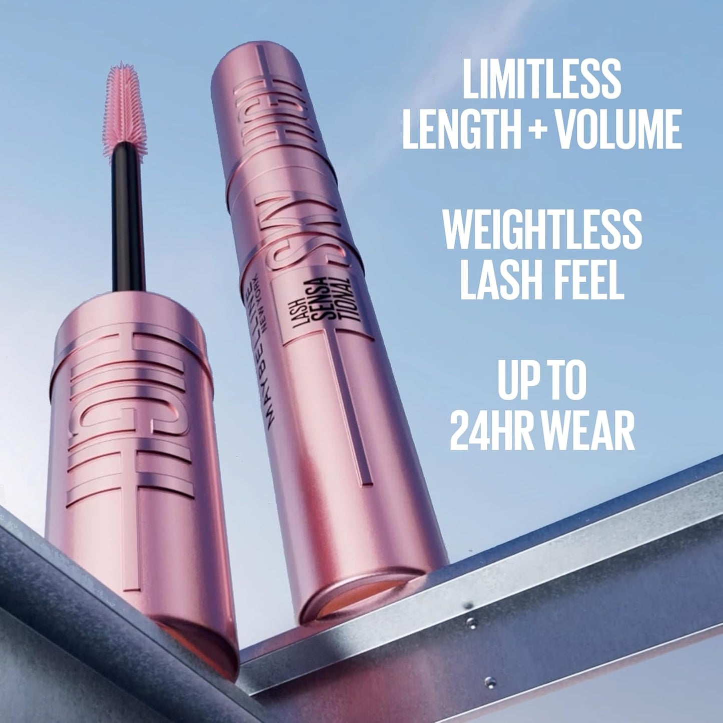 HotMaybelline Lash Sensational Sky High Mascara Makeup, Volumizing, Lengthening, Defining, Curling, Multiplying, Buildable, Washable Formula, Burgundy Haze, 1 Count