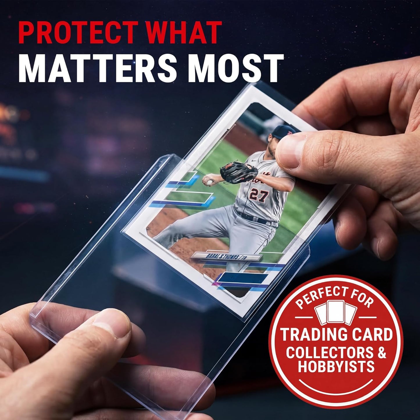 HotUltra Pro Toploaders and Card Sleeves Bundle – 3" x 4" Clear Regular Toploaders & Soft Penny Sleeves for Standard Size Cards – Hard Plastic Card Protectors for Collectible Trading Cards – 200 Pack