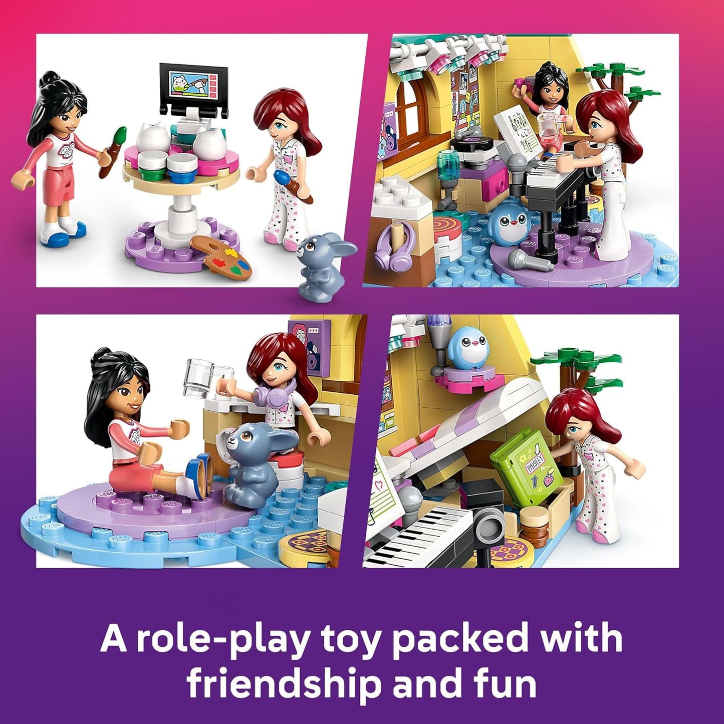 Hot LEGO Friends Paisley's Room Building Toy - Pretend Play Set for Kids, Girls and Boys, Ages 6+ - with 2 Minidolls, Pet Bunny Figure, and Plushie-Style Piece - Gift Idea for Birthdays - 42647