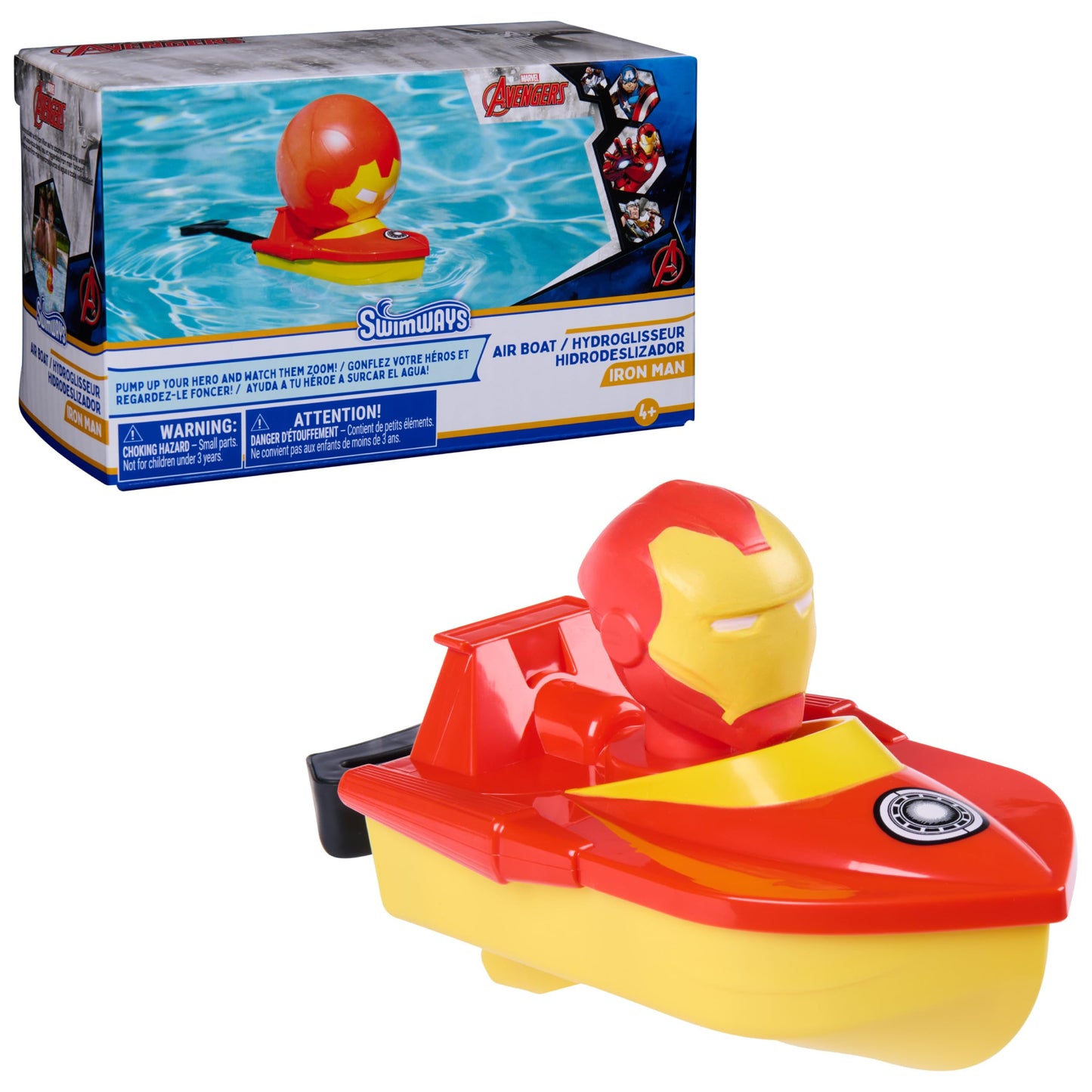 Hot SwimWays Marvel Spider-Man Inflatable Water Air Boat Toy for Ages 4+